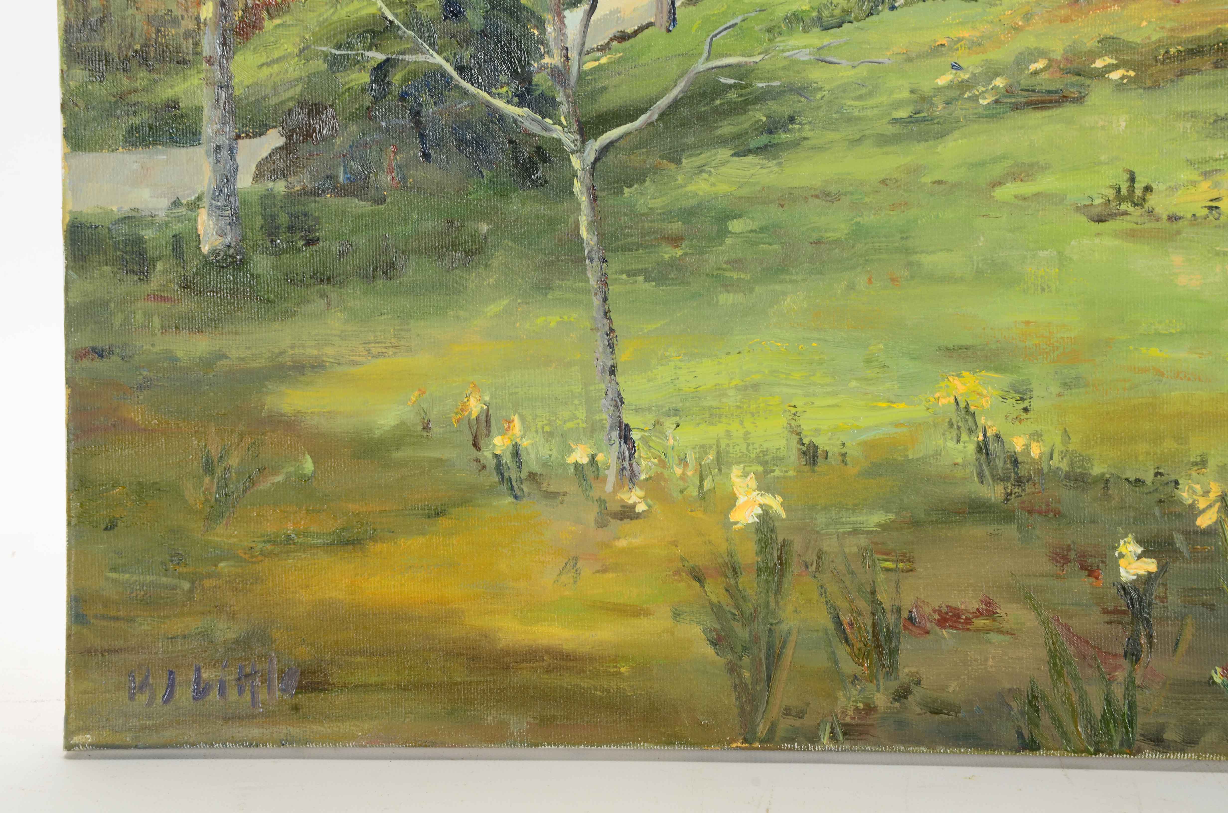 BJ Little Original Oil Painting on Canvas "Greenhouse"