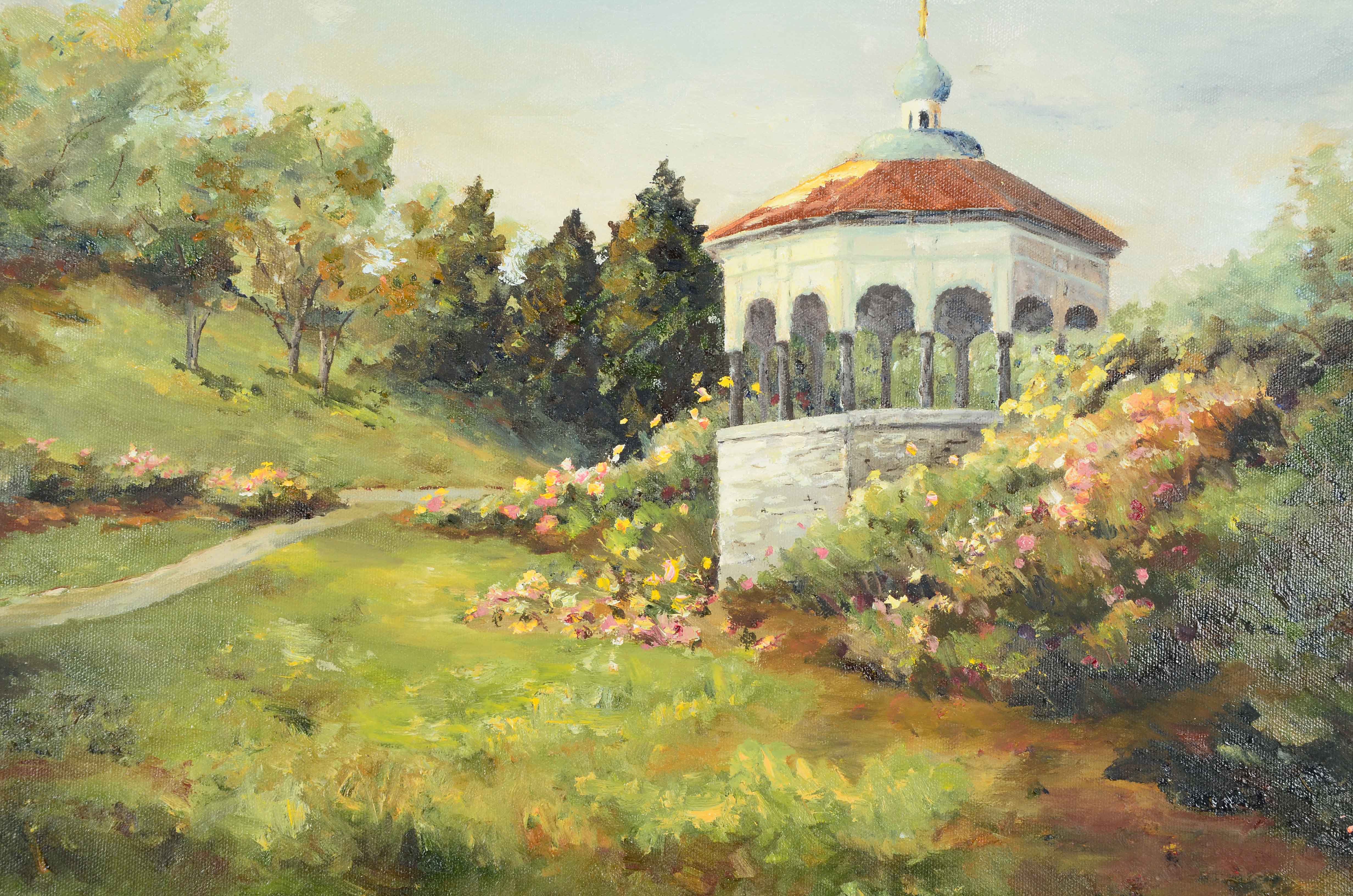 BJ Little Original Oil Painting on Canvas "Gazebo"