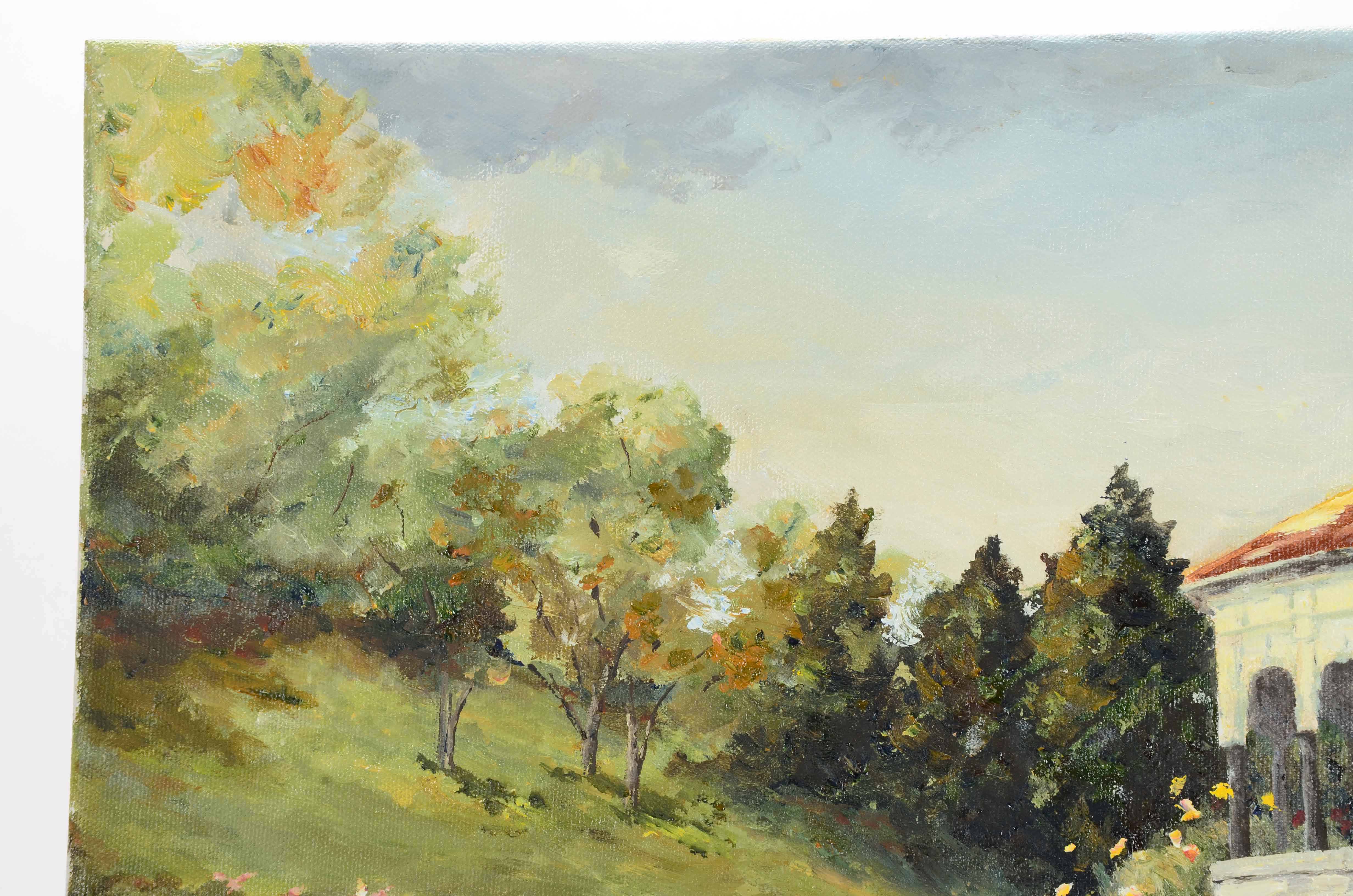 BJ Little Original Oil Painting on Canvas "Gazebo"