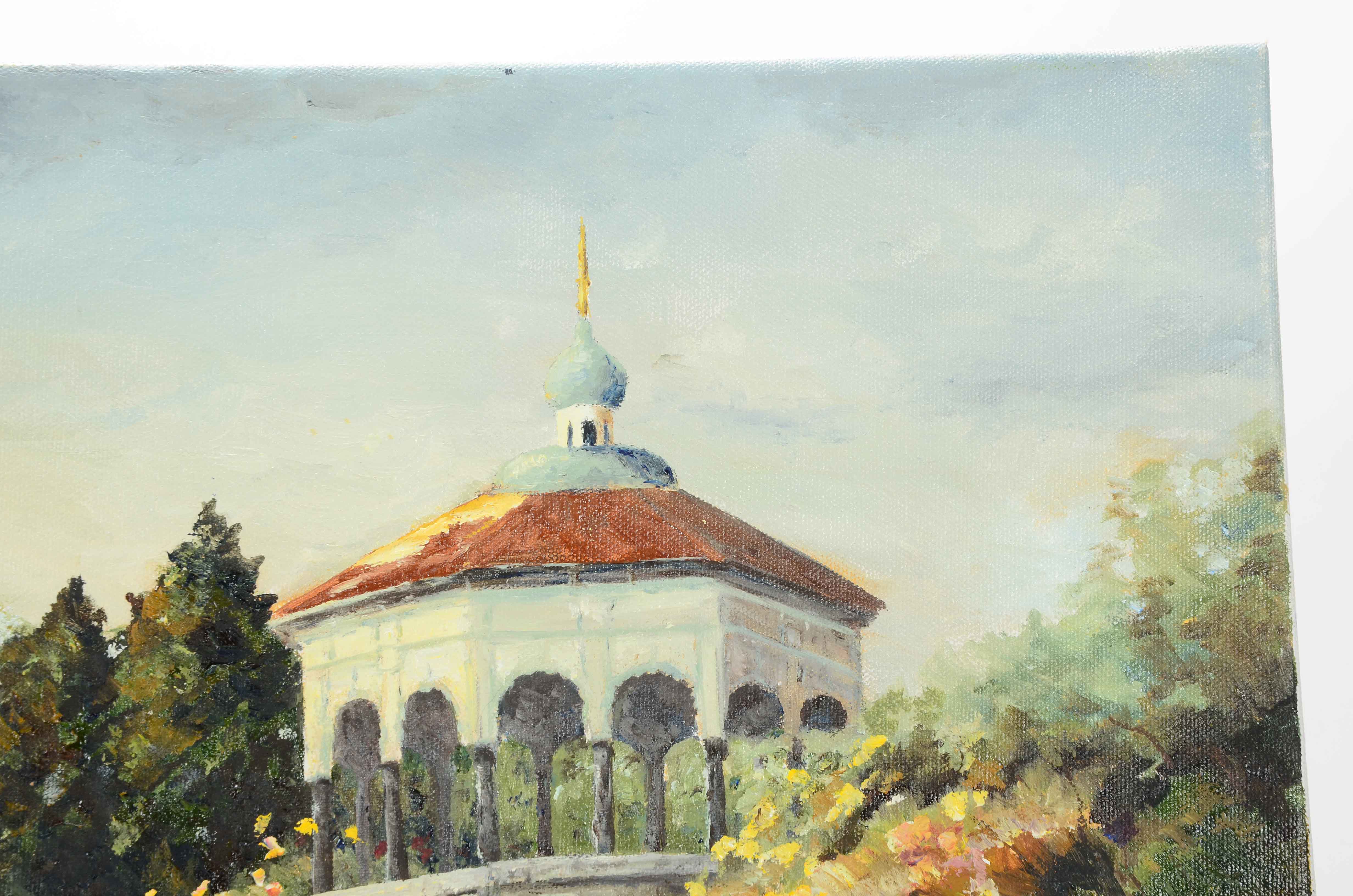 BJ Little Original Oil Painting on Canvas "Gazebo"