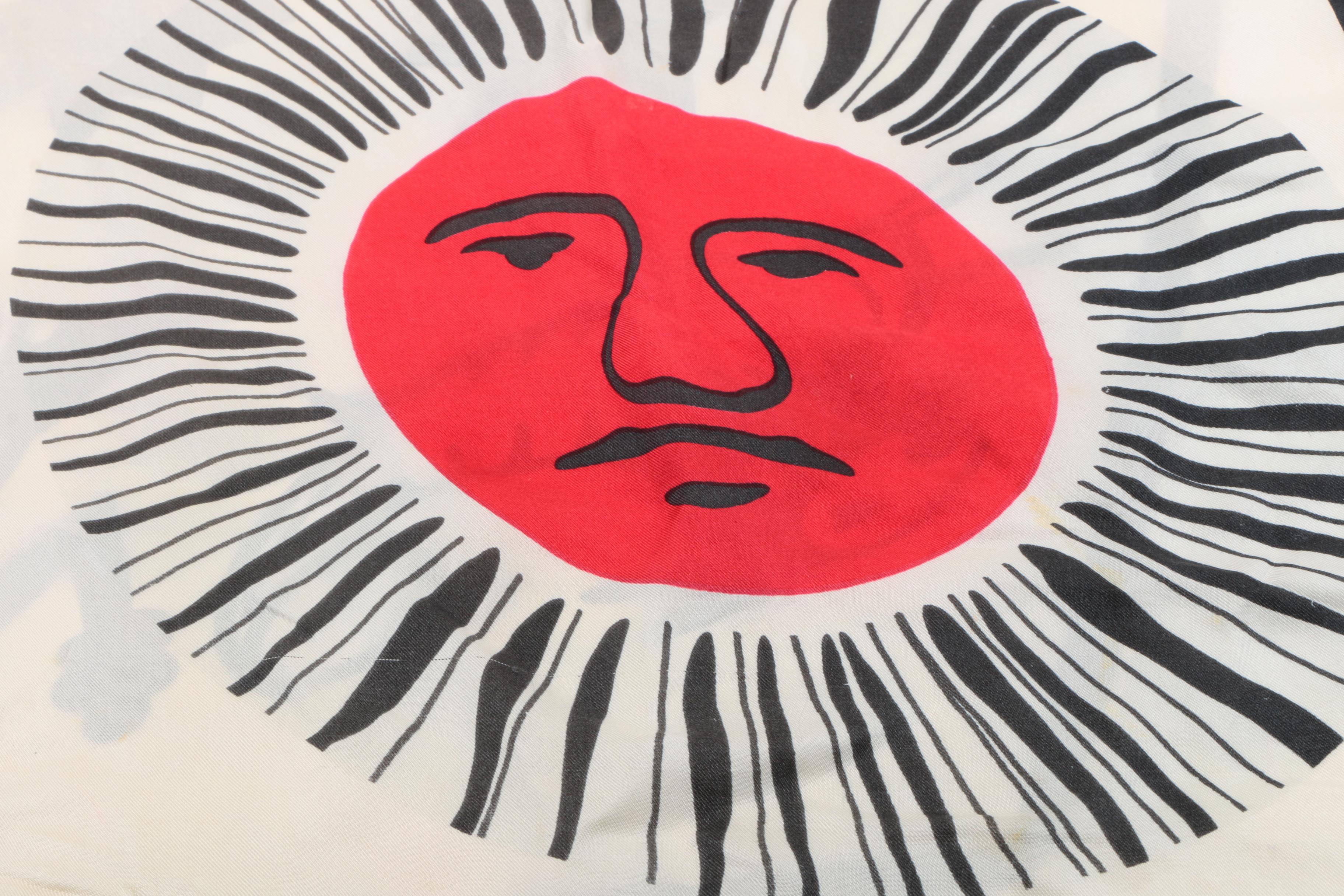 Rudi Gernreich Sun and Moon Silk Scarf