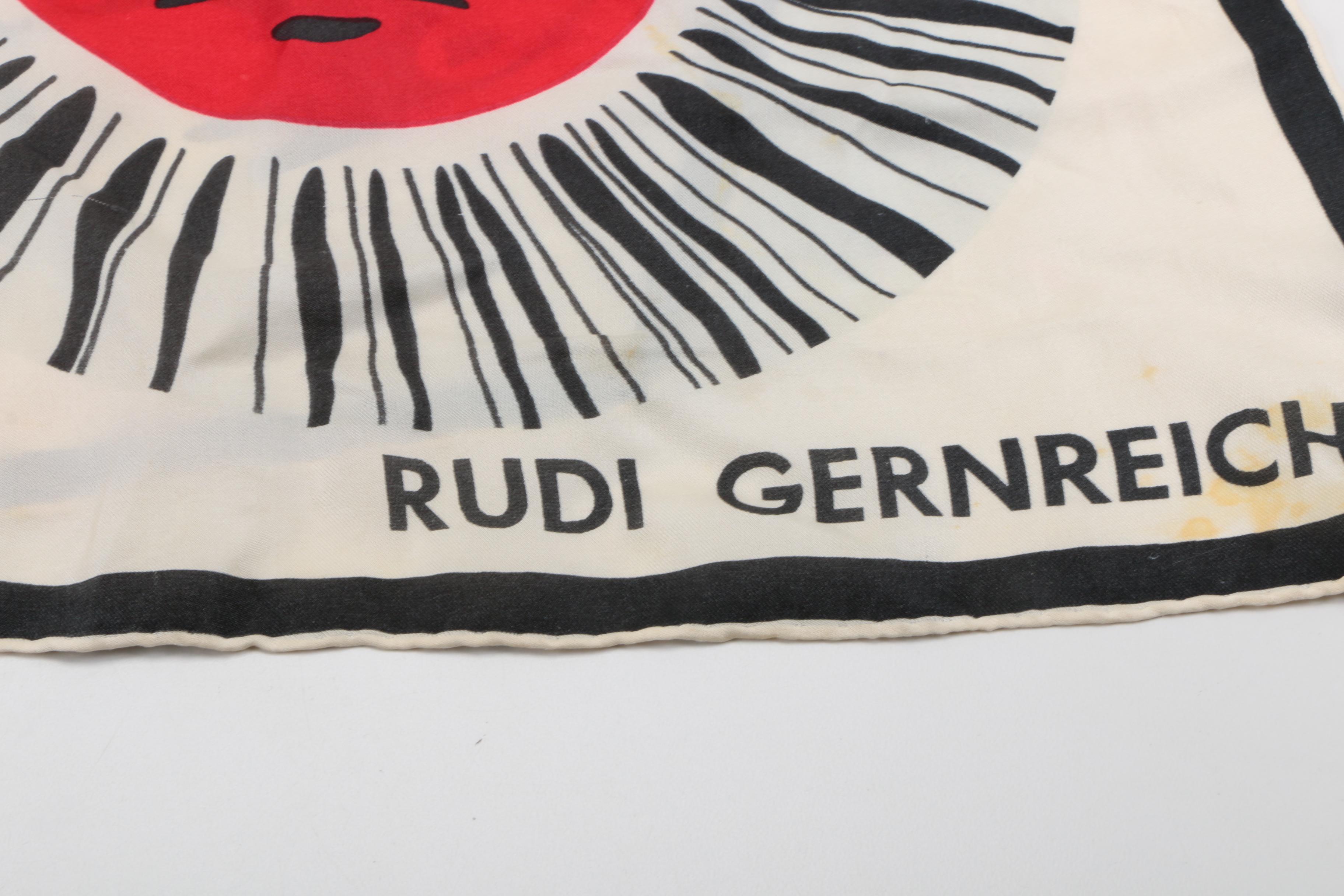 Rudi Gernreich Sun and Moon Silk Scarf