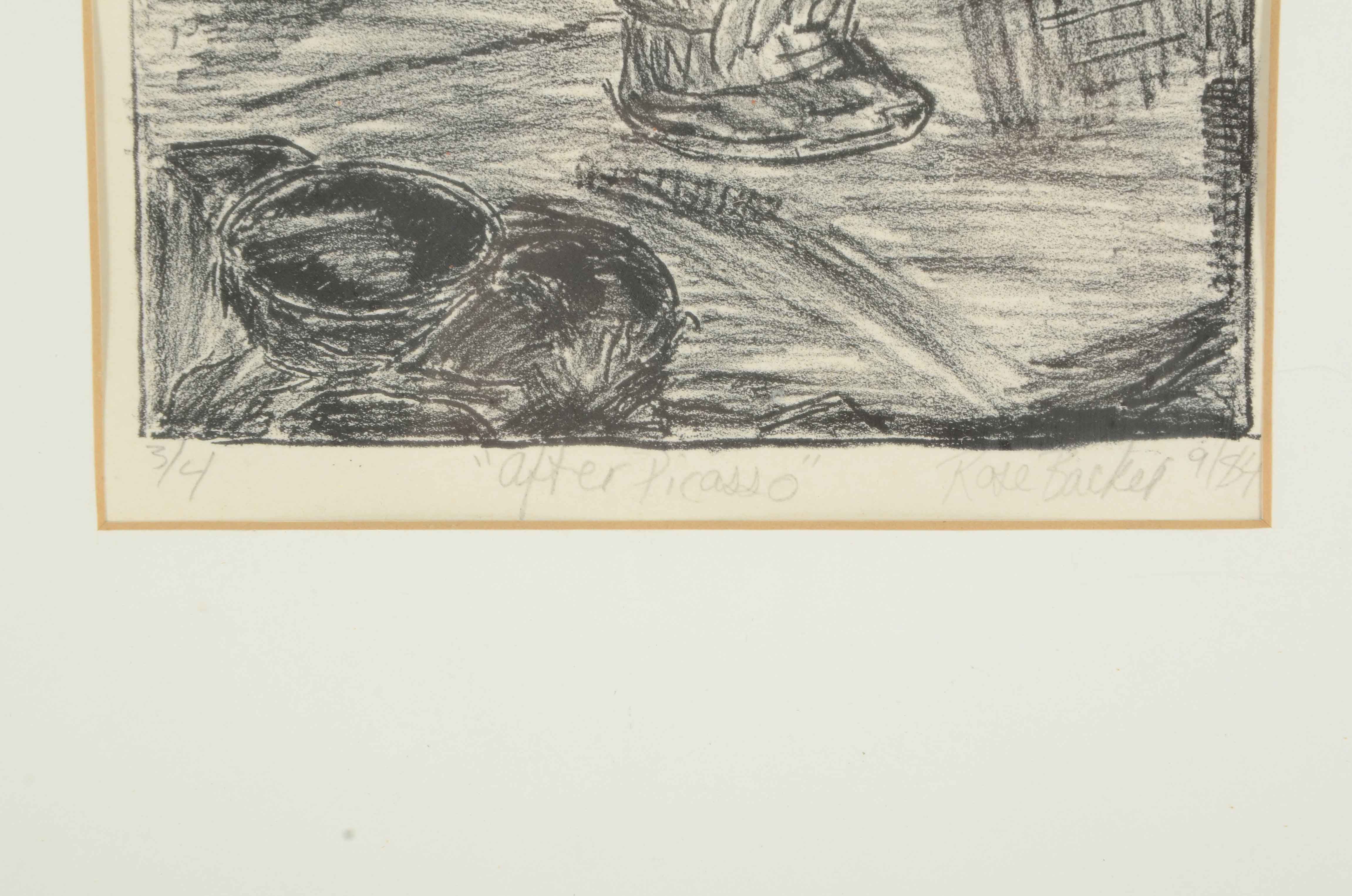 Rose Backer Limited Edition Lithograph "After Picasso"