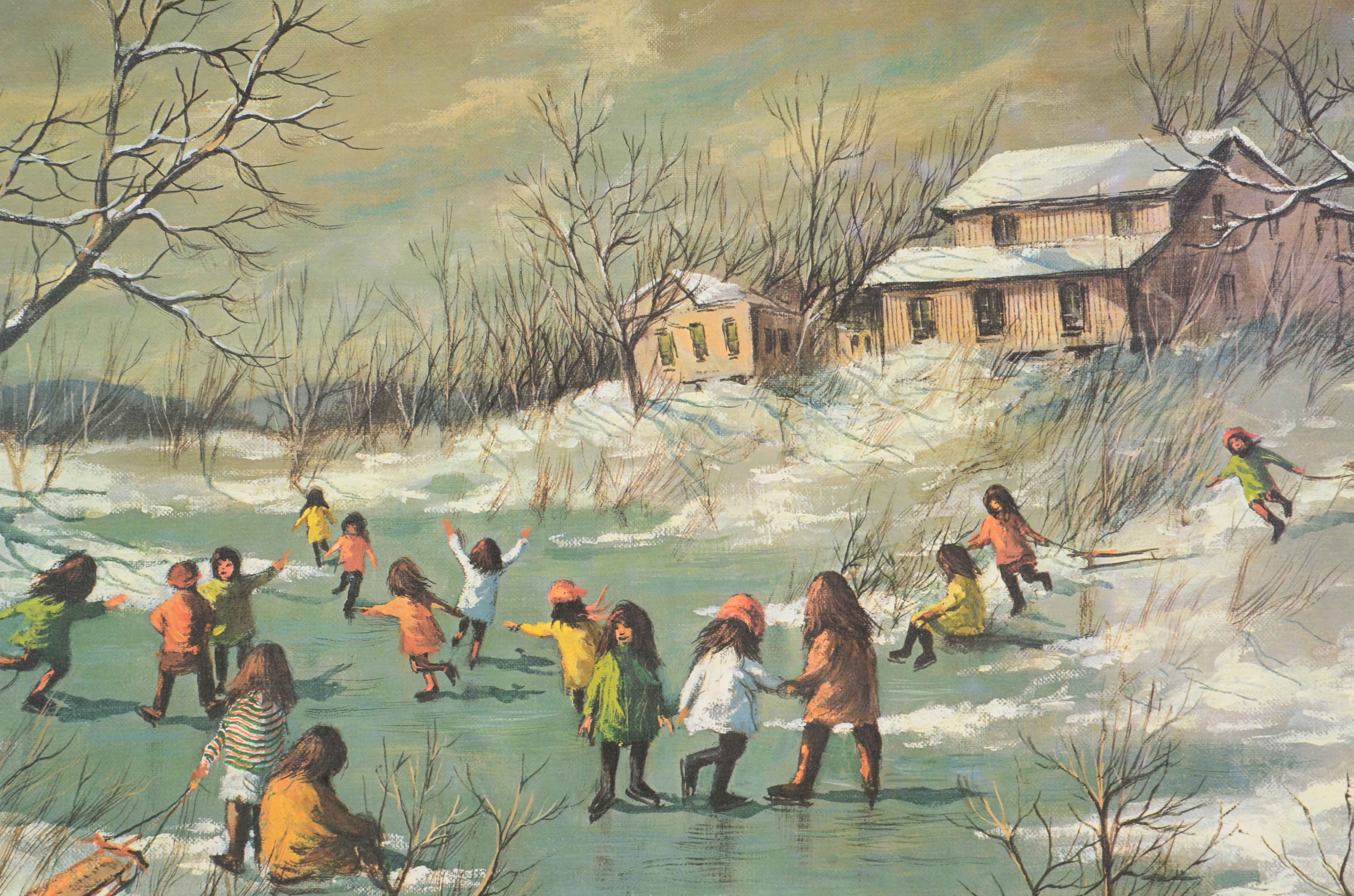 Robert Fabe Signed Offset Lithograph after "First Frost"