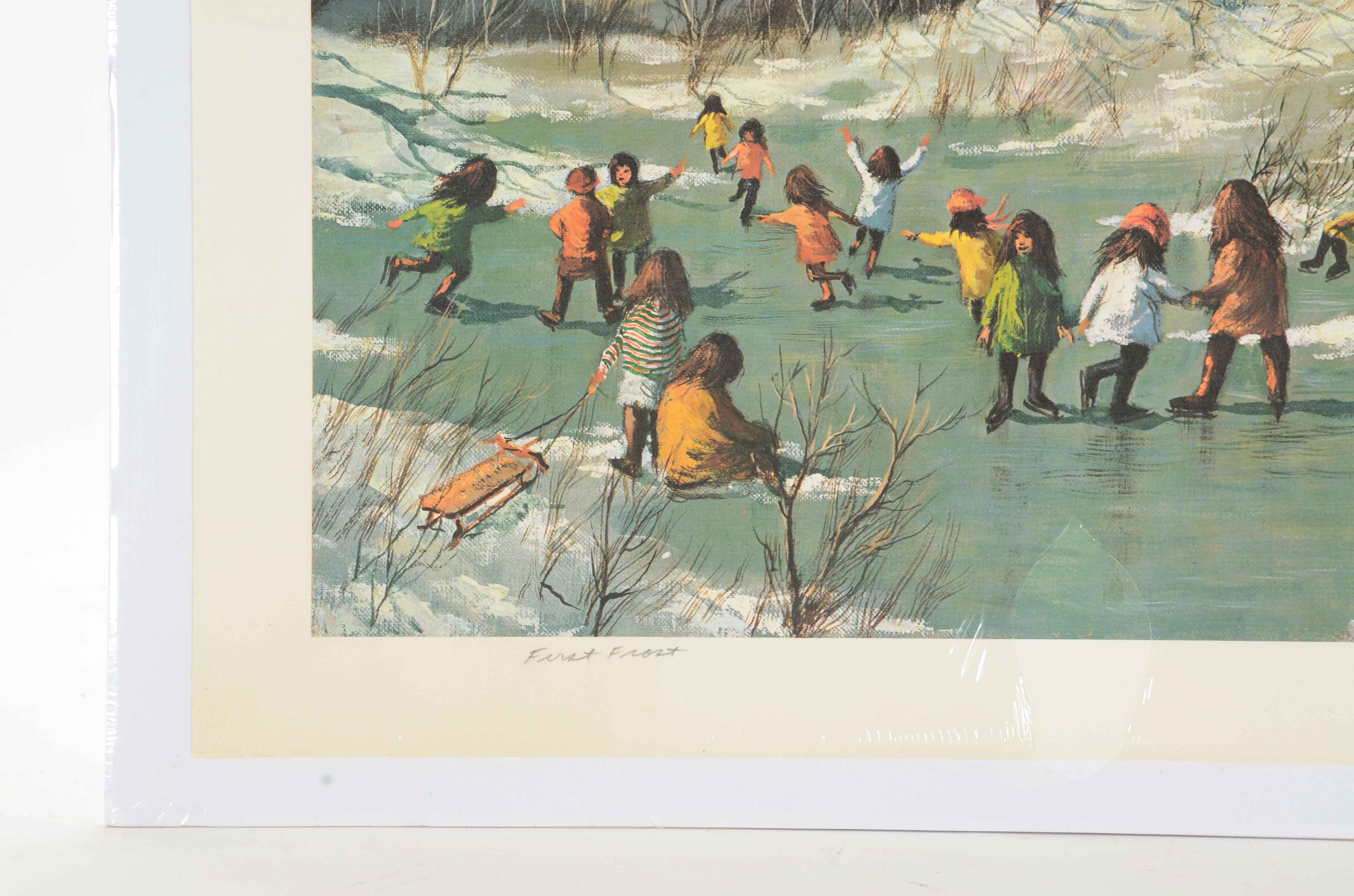 Robert Fabe Signed Offset Lithograph after "First Frost"