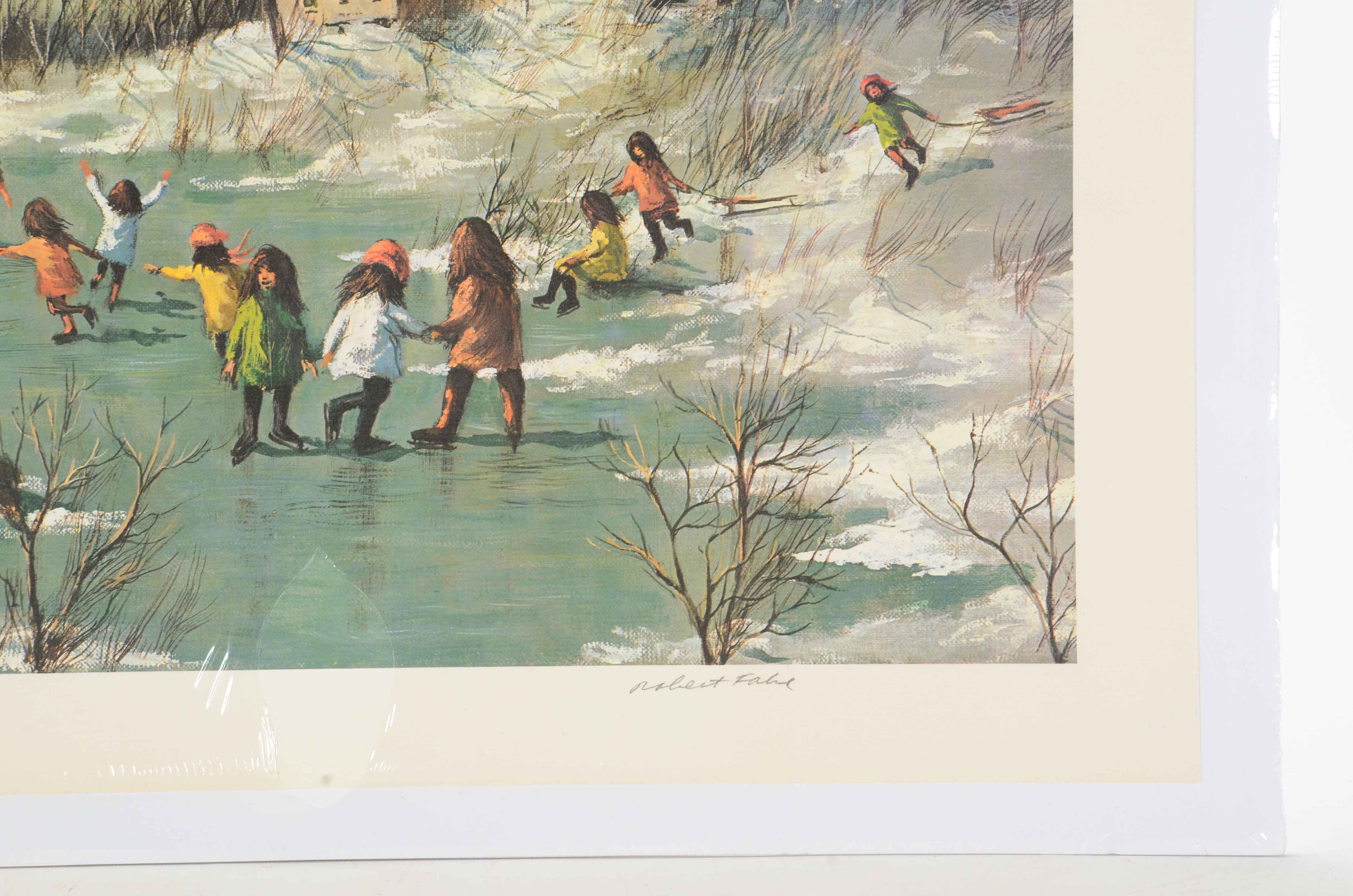 Robert Fabe Signed Offset Lithograph after "First Frost"