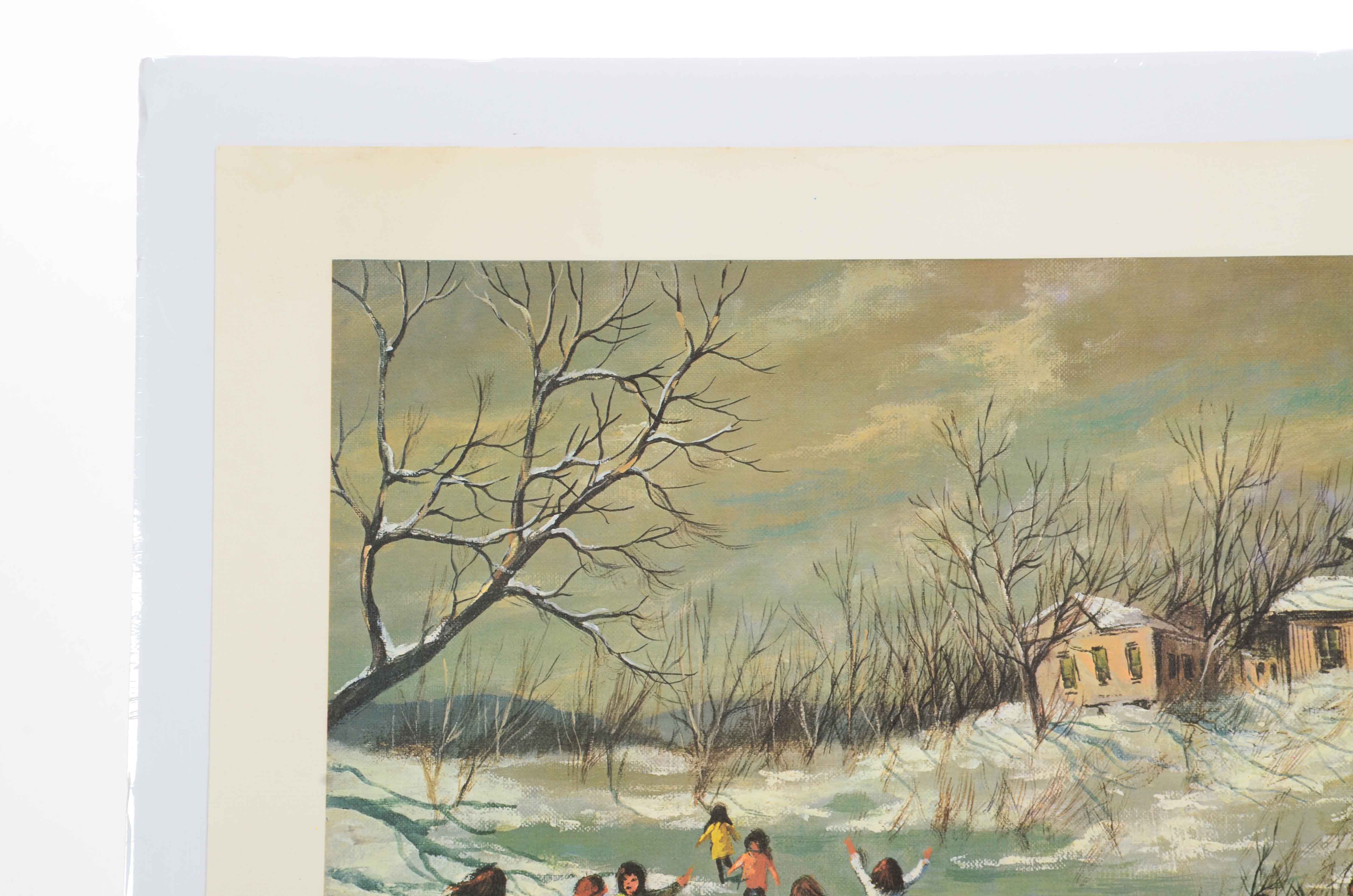 Robert Fabe Signed Offset Lithograph after "First Frost"