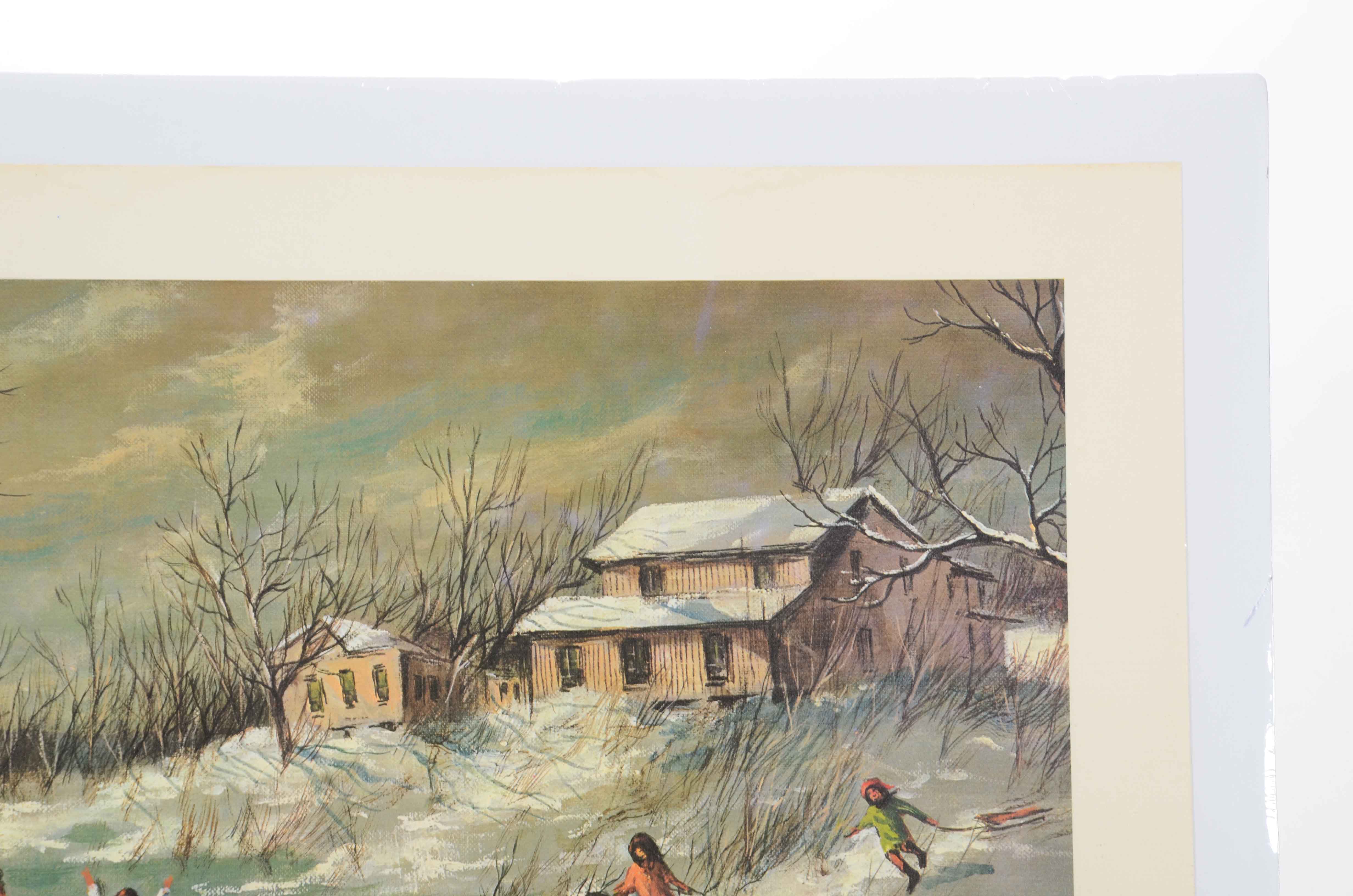 Robert Fabe Signed Offset Lithograph after "First Frost"