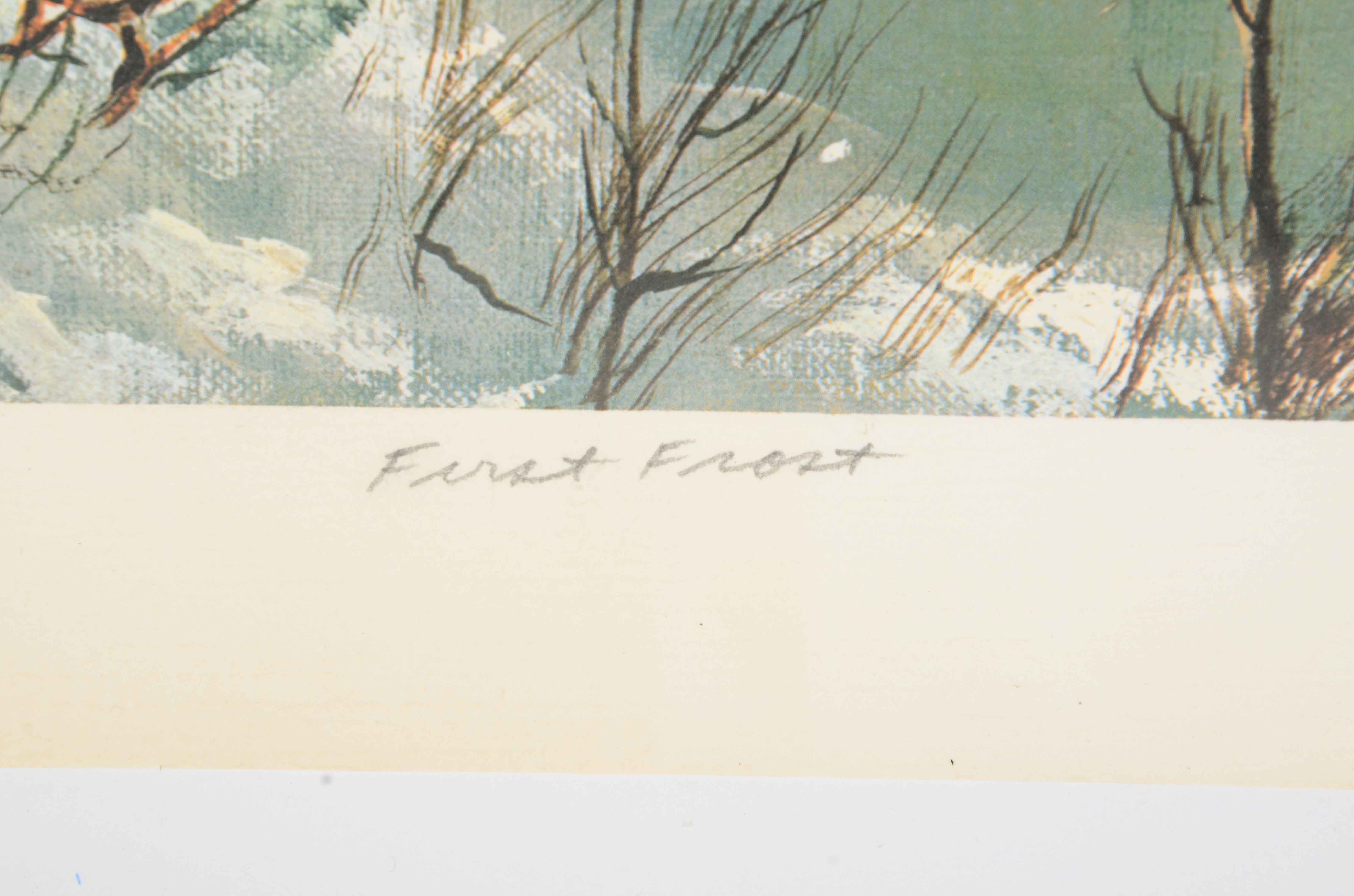 Robert Fabe Signed Offset Lithograph after "First Frost"