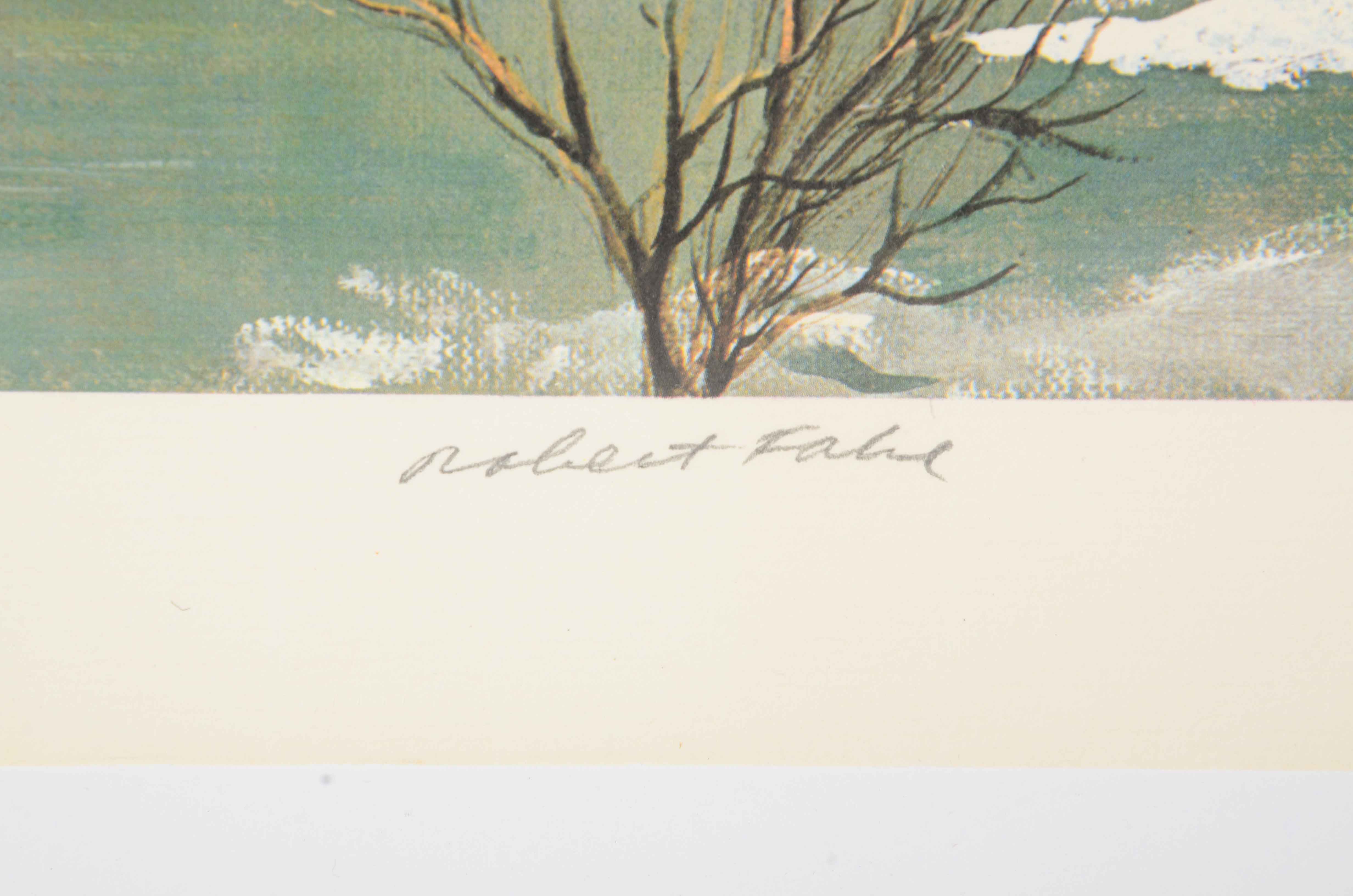 Robert Fabe Signed Offset Lithograph after "First Frost"