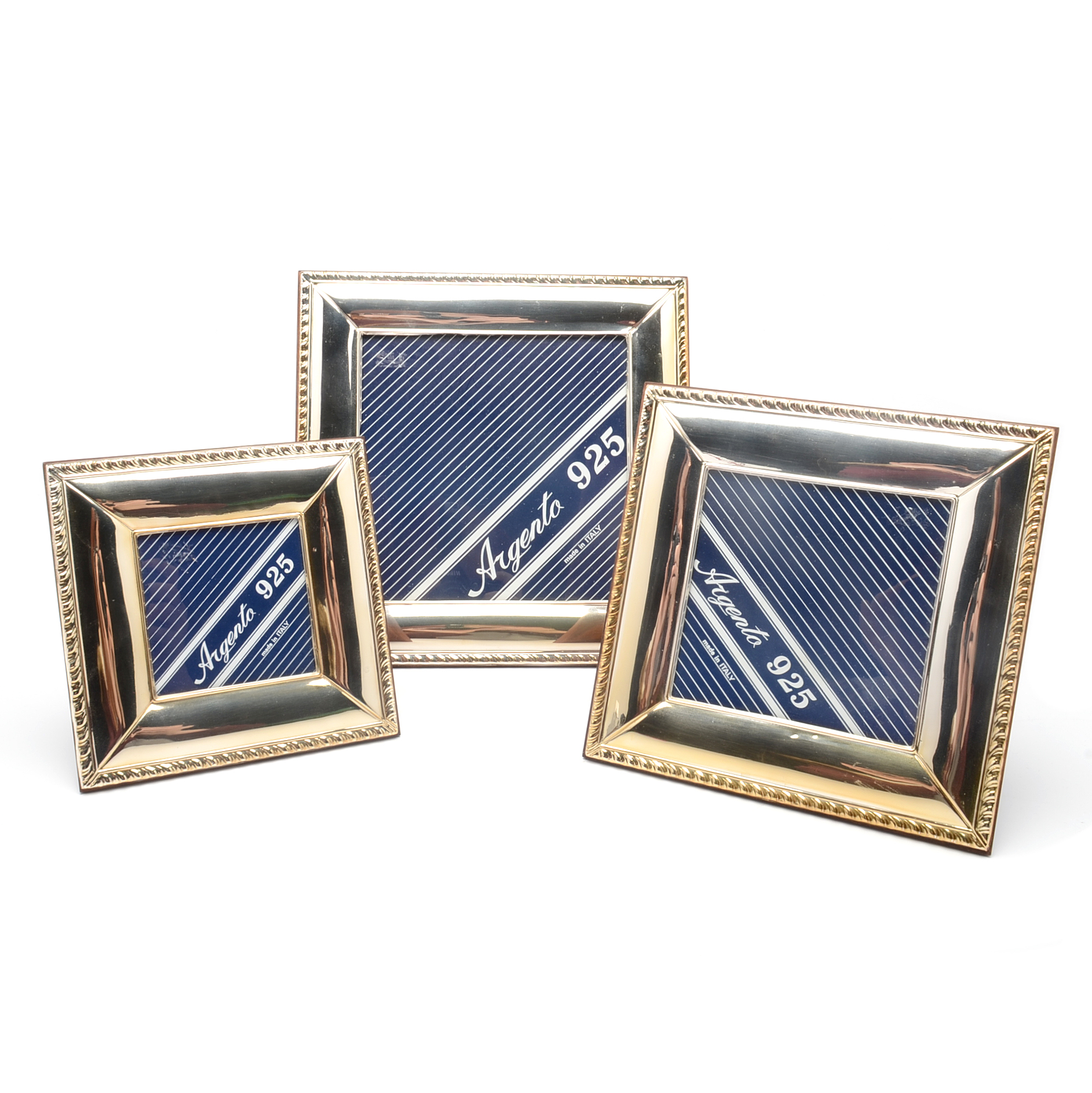 Group of Three Italian Sterling Photograph Frames