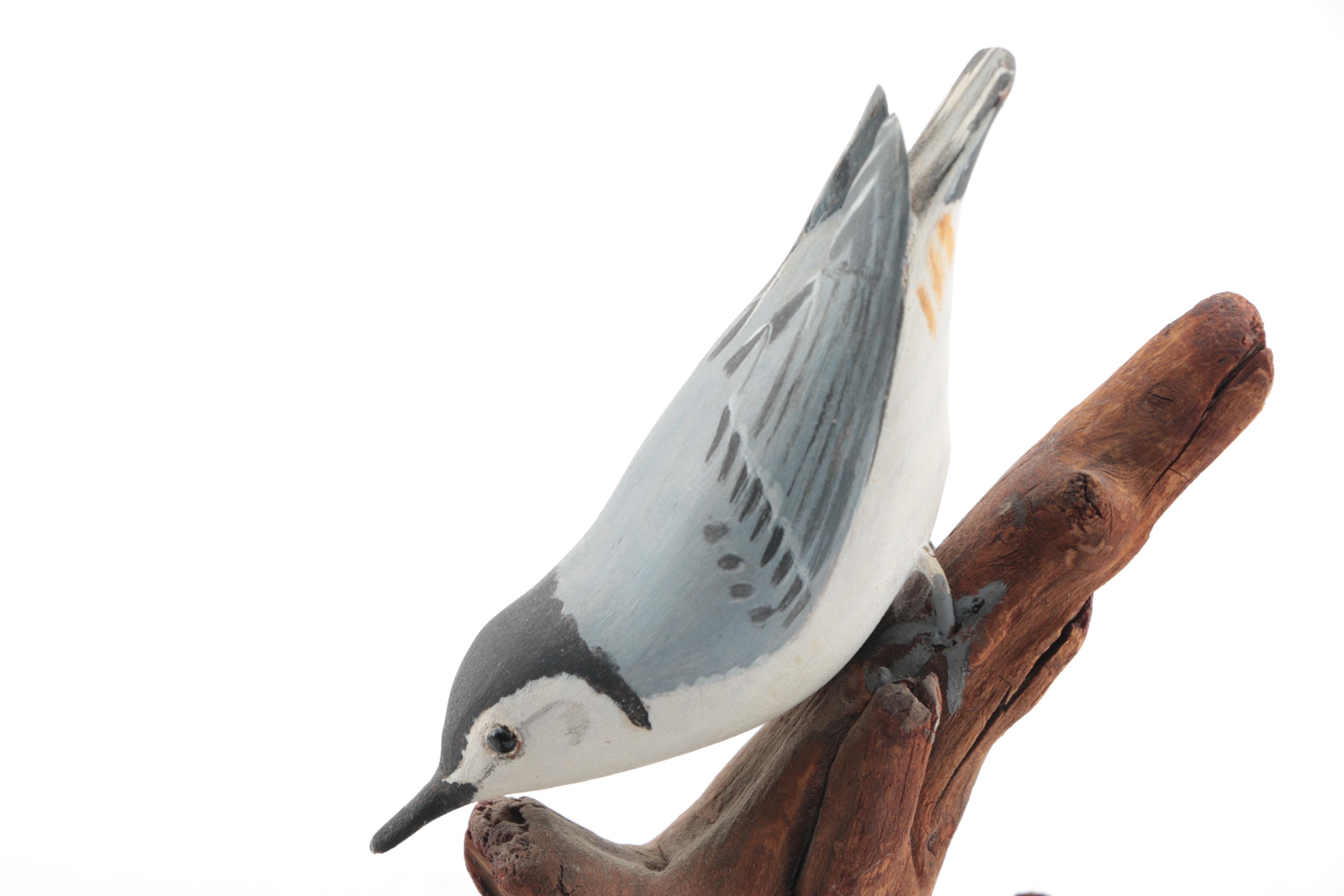Roy Shehorn Hand-Carved Wooden Bird Figurines