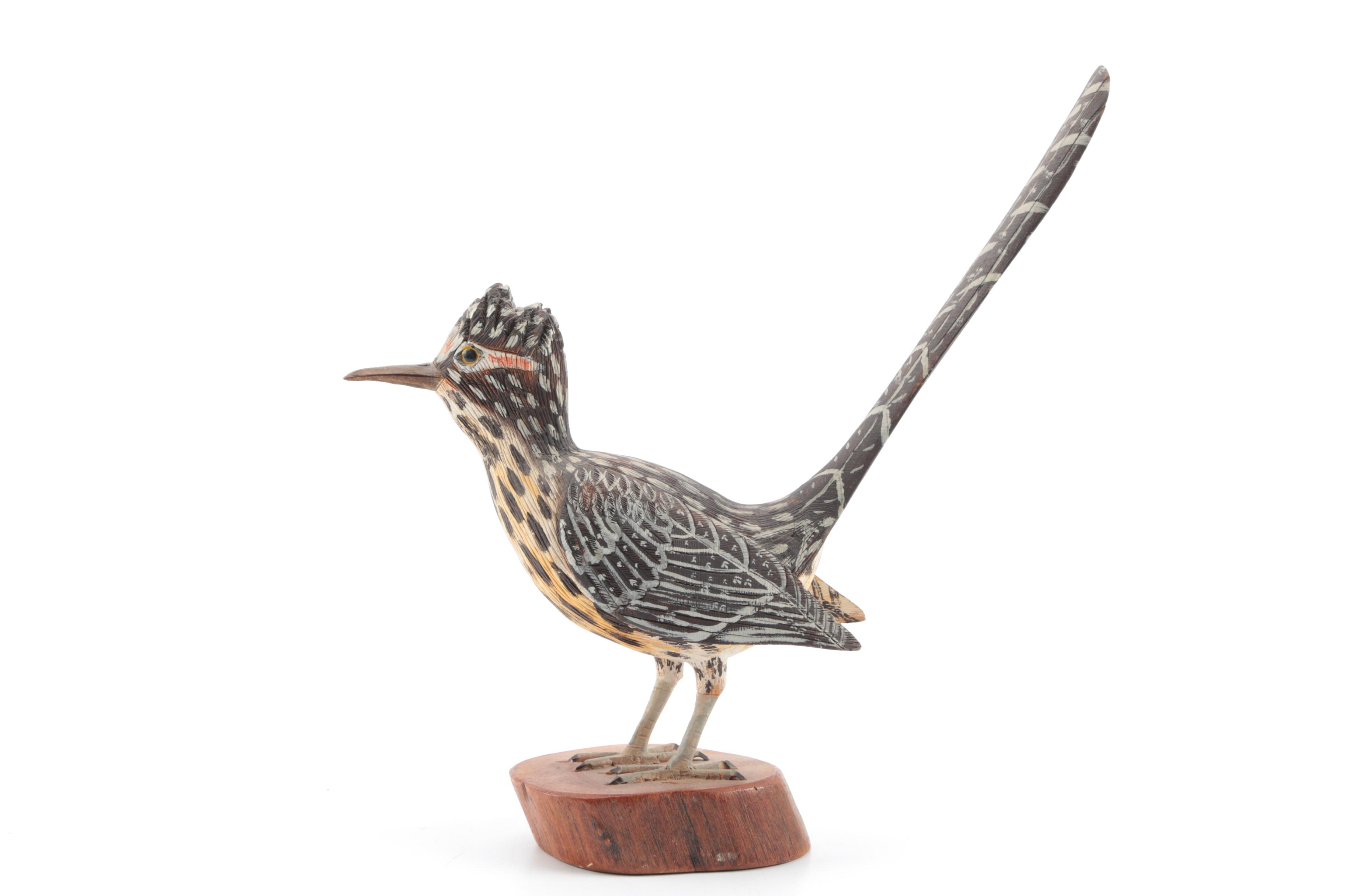 Roy Shehorn Hand-Carved Wooden Bird Figurines