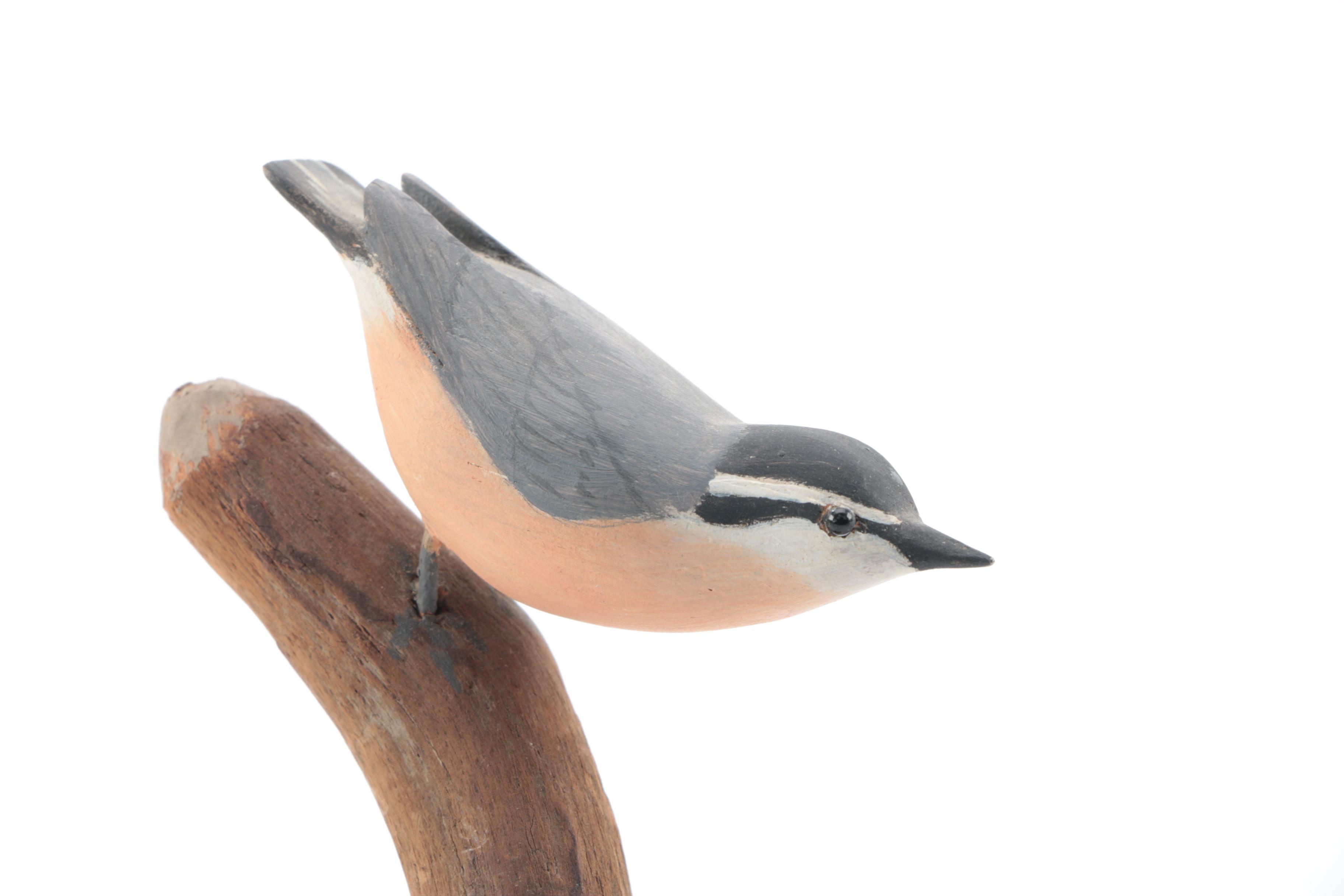 Roy Shehorn Hand-Carved Wooden Bird Figurines