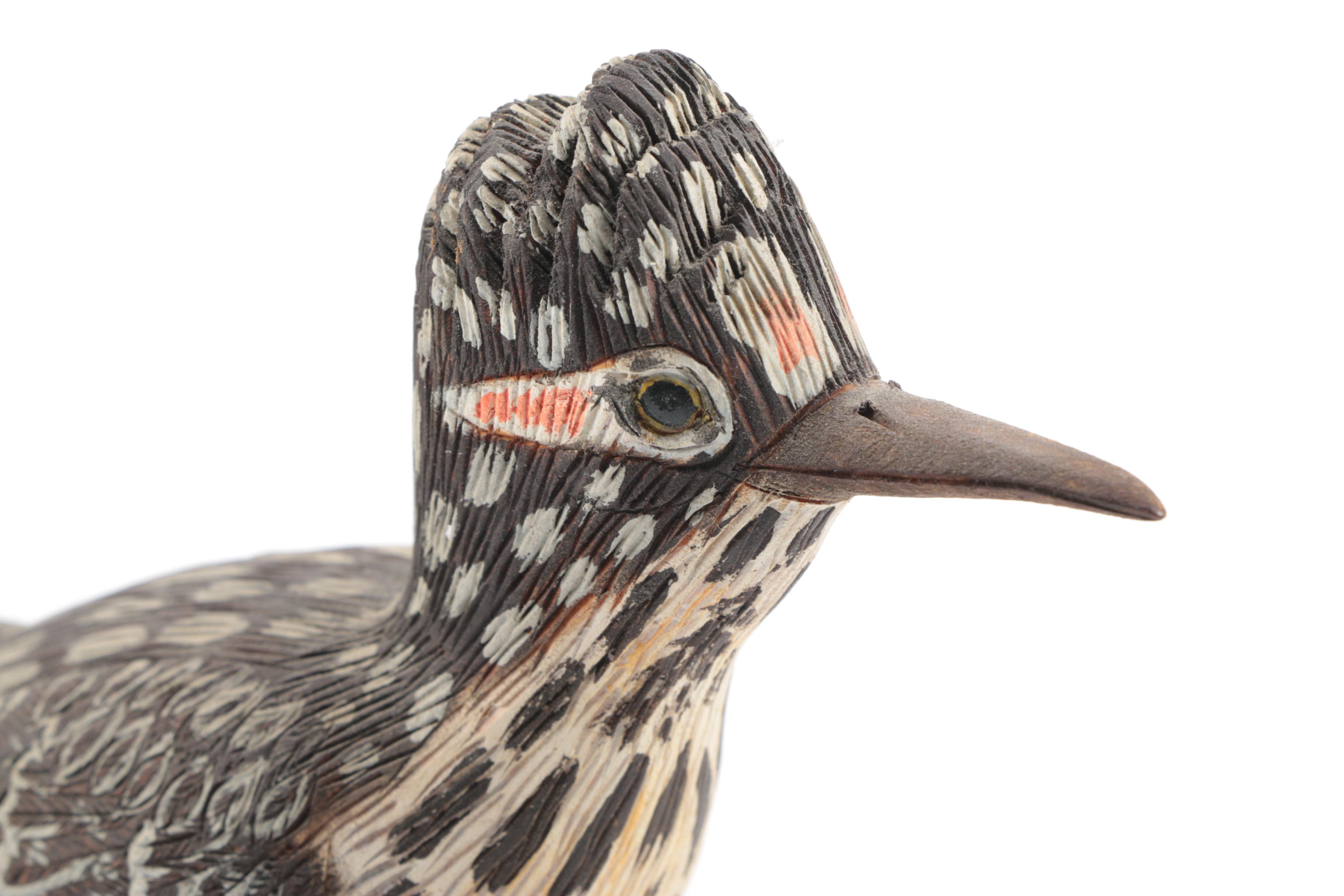 Roy Shehorn Hand-Carved Wooden Bird Figurines