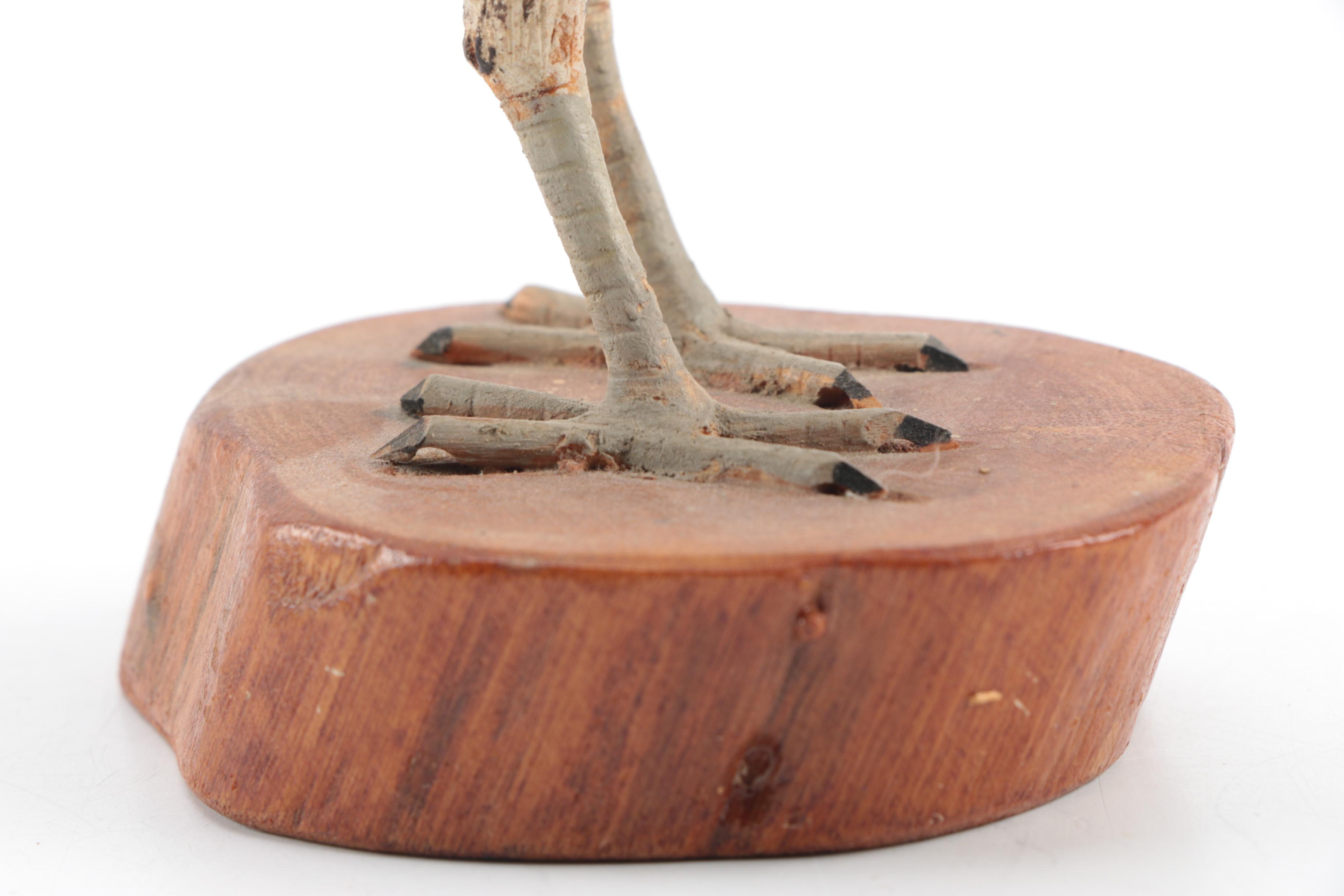 Roy Shehorn Hand-Carved Wooden Bird Figurines