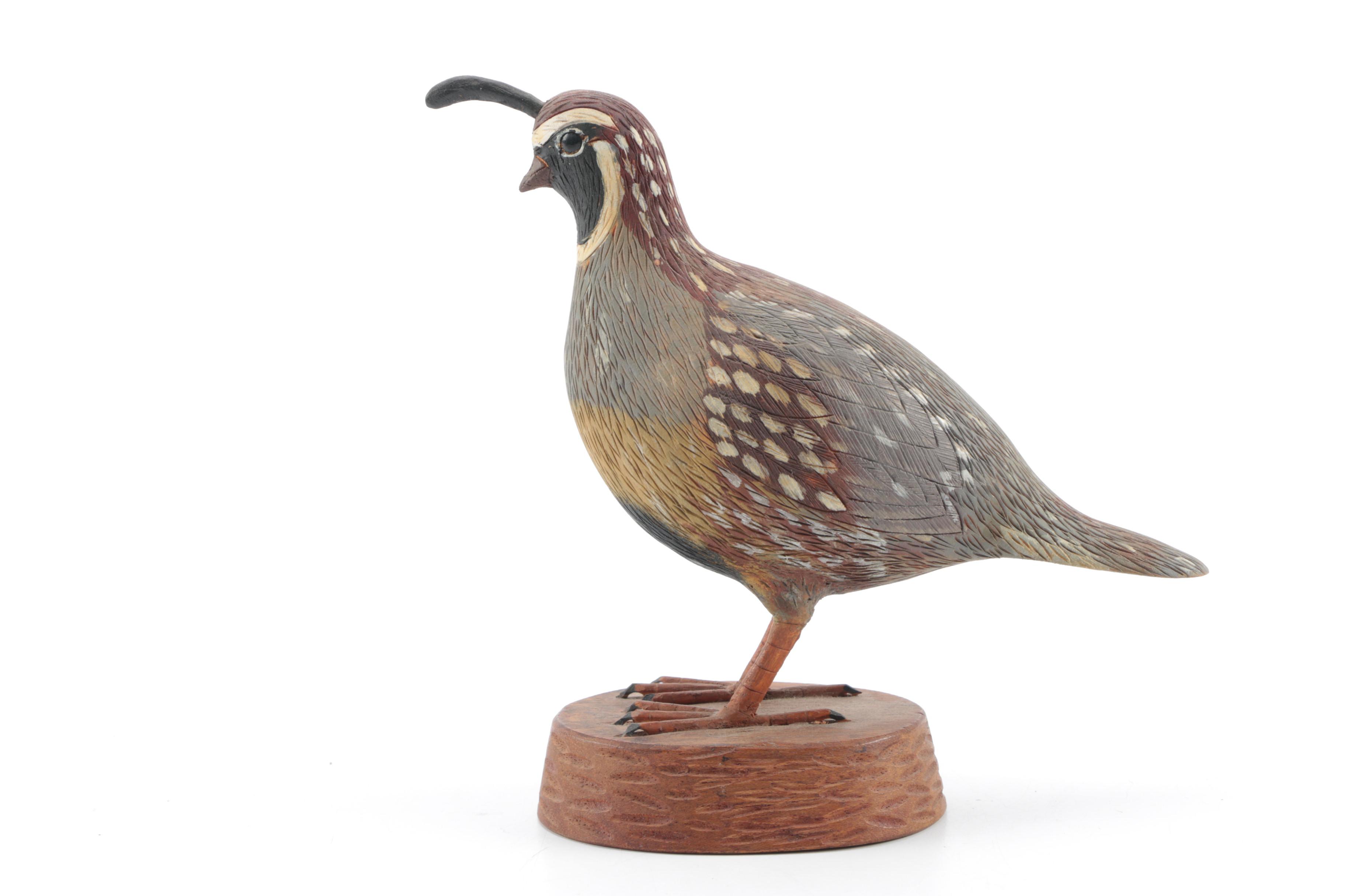 Roy Shehorn Hand-Carved Wooden Bird Figurines