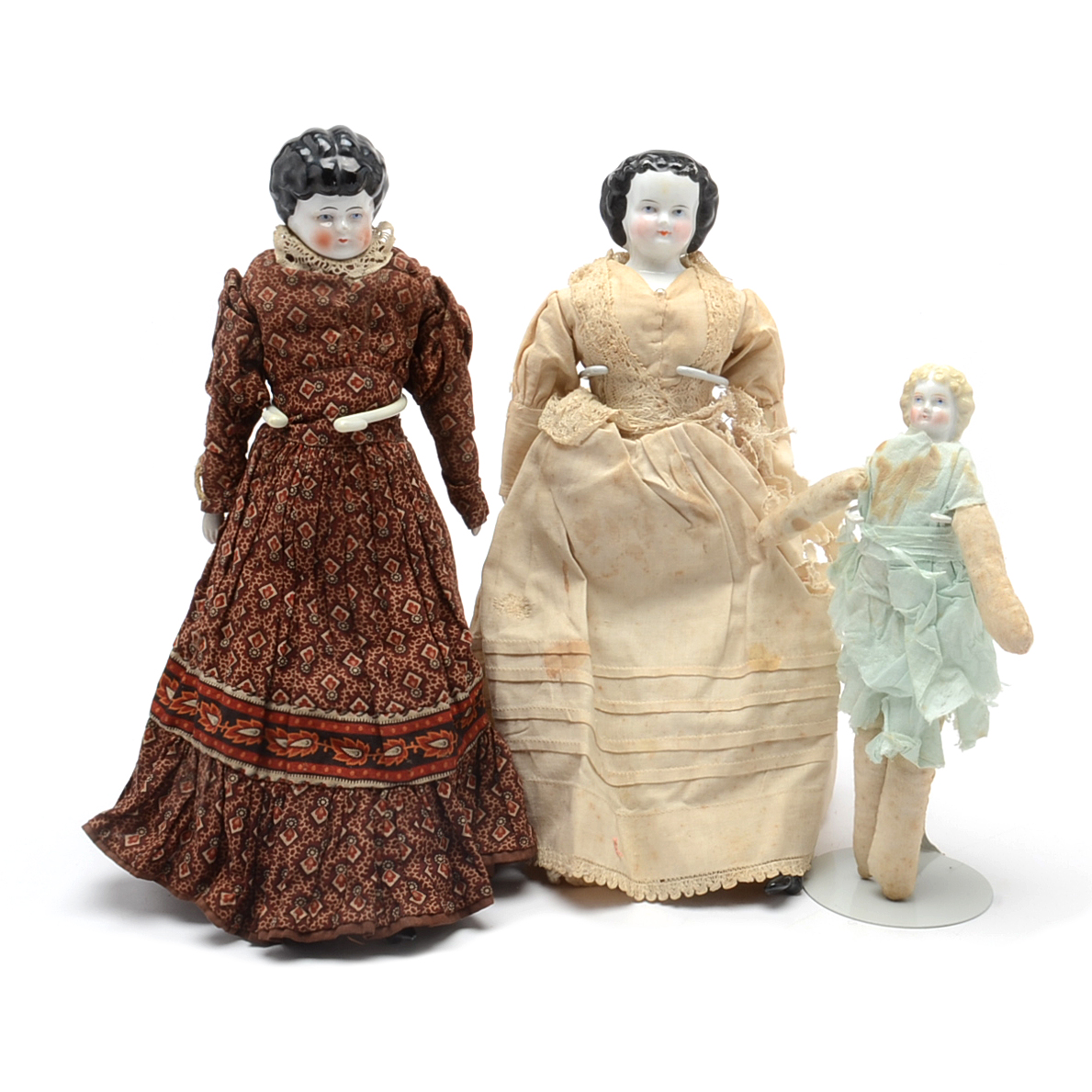 Group of Vintage China Head Dolls