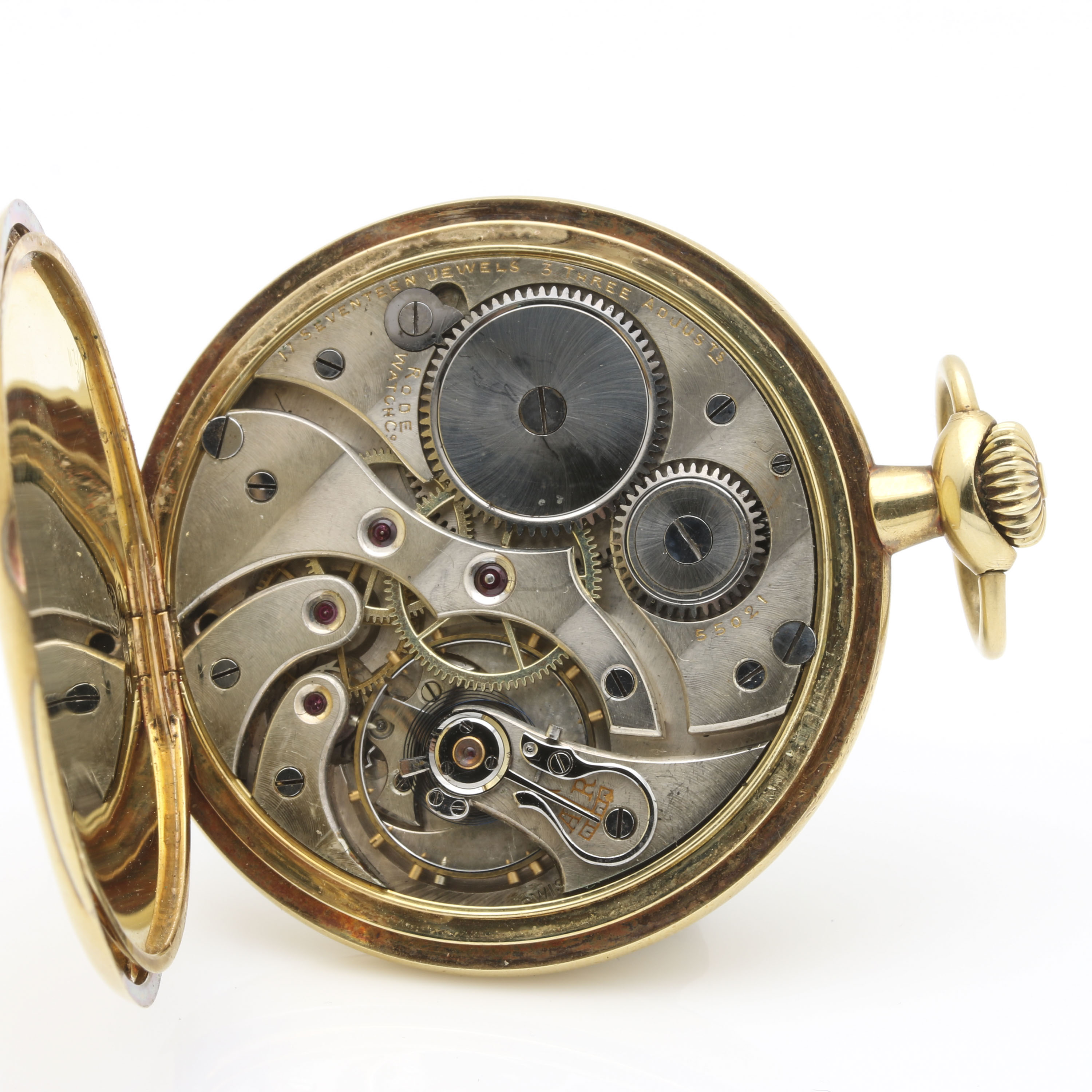 Rode 14K Open Face Pocket Watch