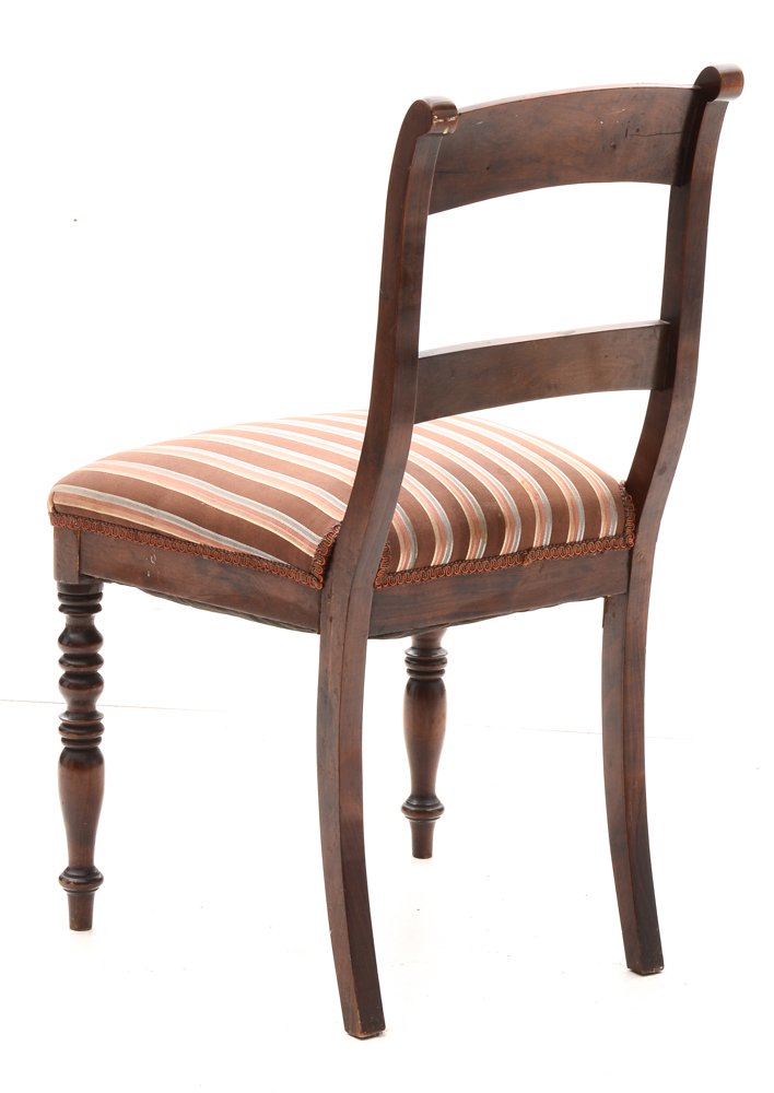 Eight Antique Empire Style Dining Chairs