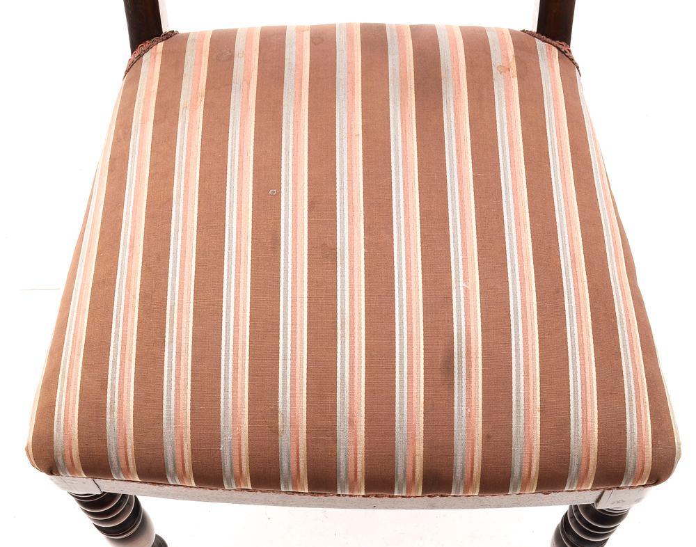 Eight Antique Empire Style Dining Chairs