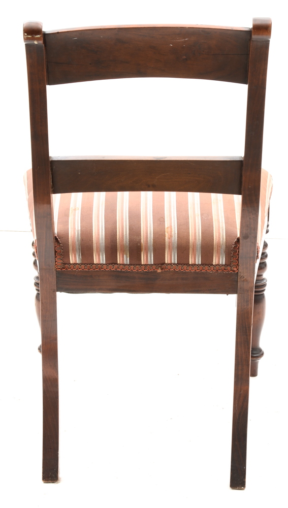 Eight Antique Empire Style Dining Chairs