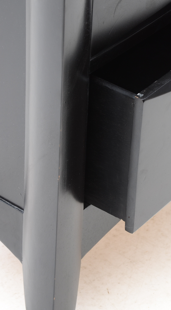 Pair of Contemporary End Tables in Black