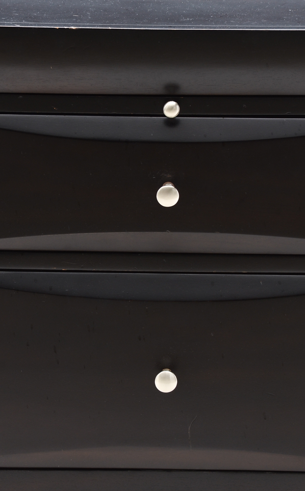 Pair of Contemporary End Tables in Black