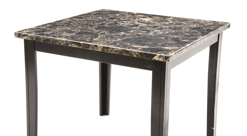 Contemporary Black Marble Style Table