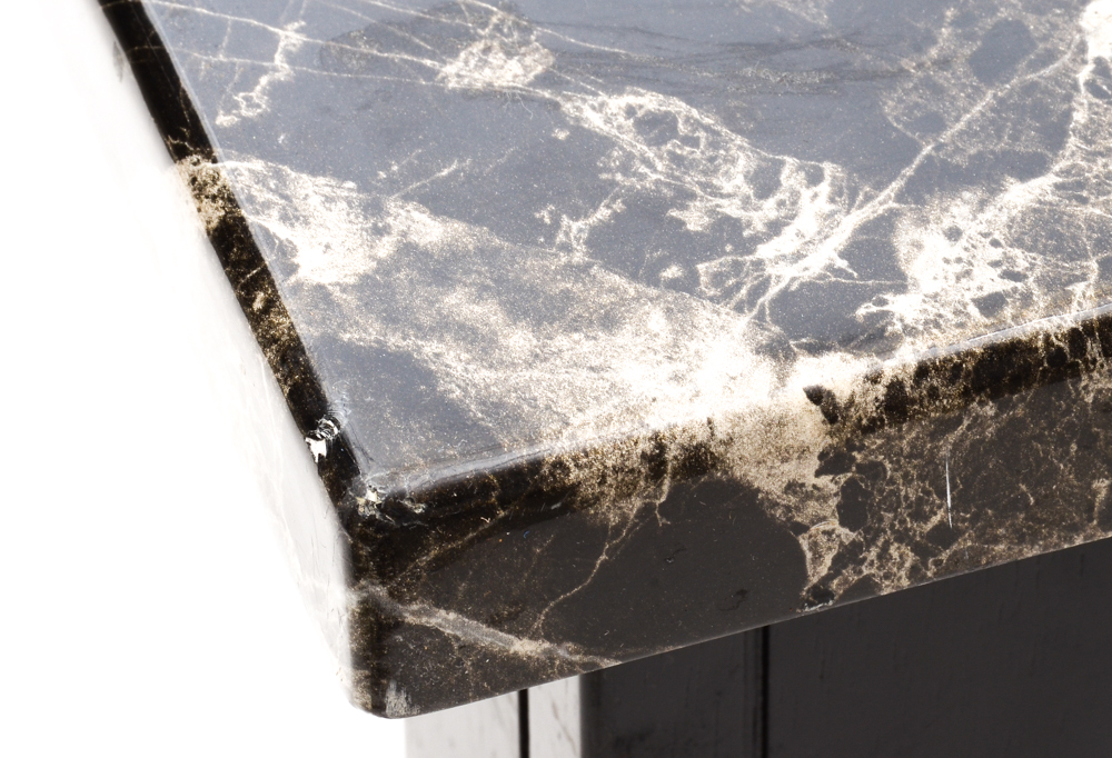 Contemporary Black Marble Style Table