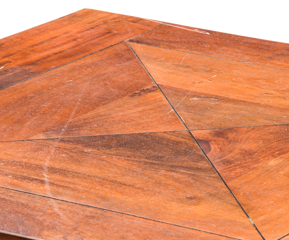 Contemporary Walnut Coffee Table and End Table