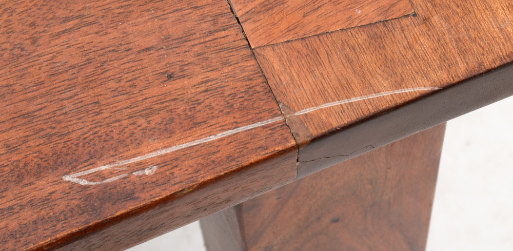 Contemporary Walnut Coffee Table and End Table