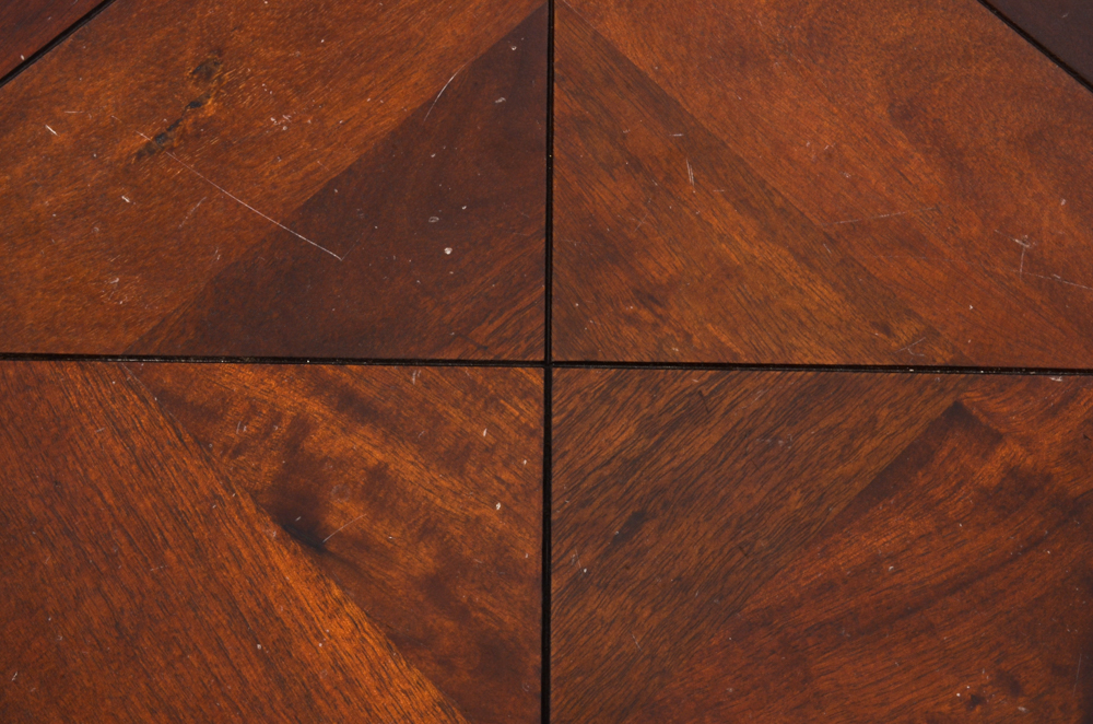 Contemporary Walnut Coffee Table and End Table