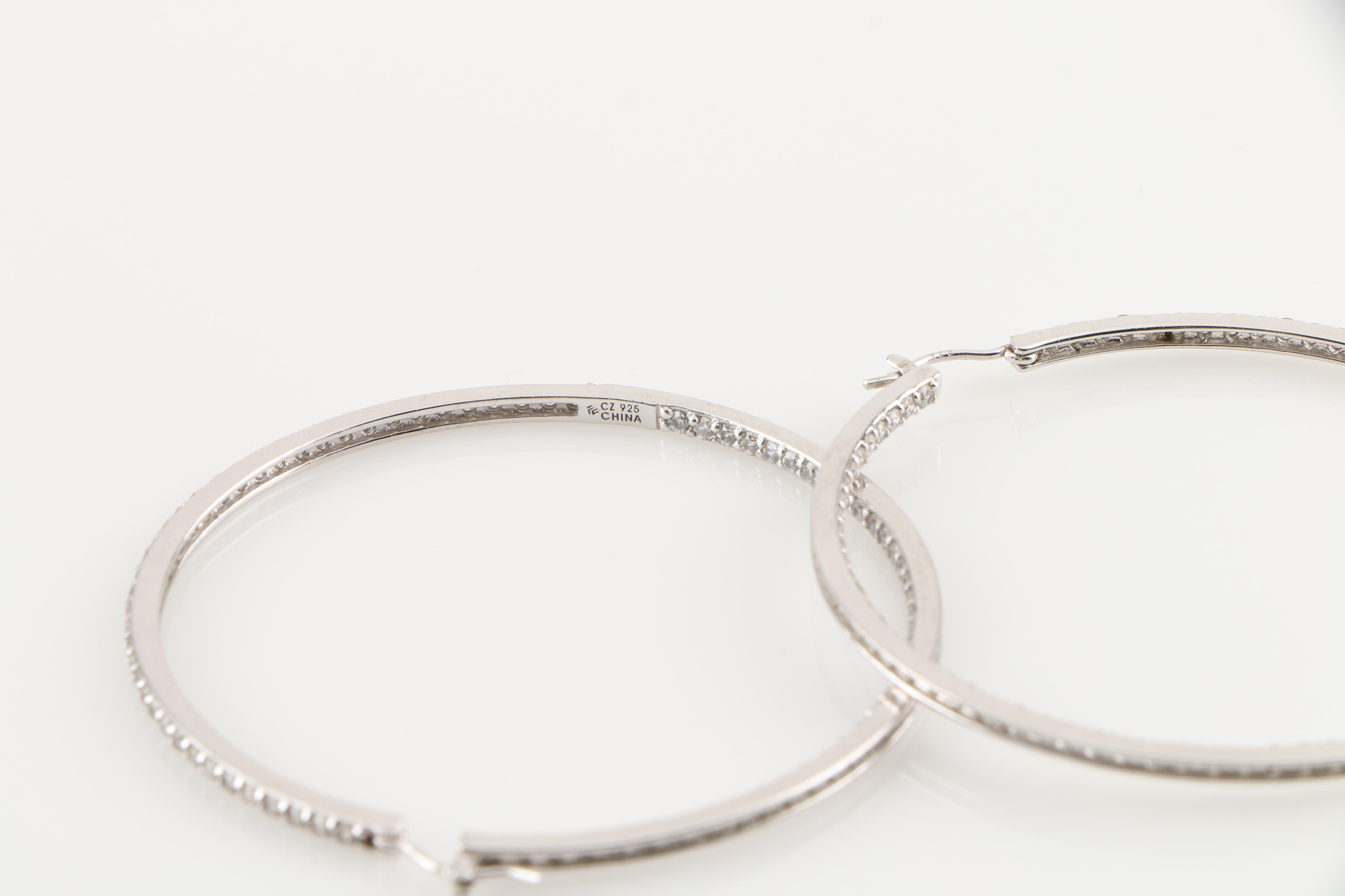 Assortment of Sterling Silver Cubic Zirconia Jewelry