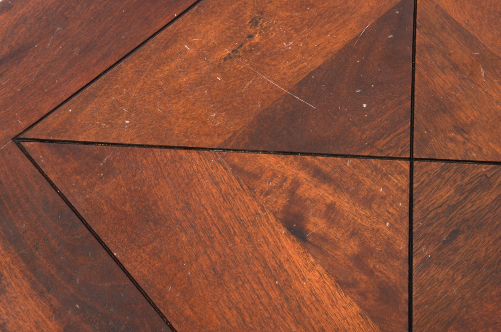 Contemporary Walnut Coffee Table and End Table