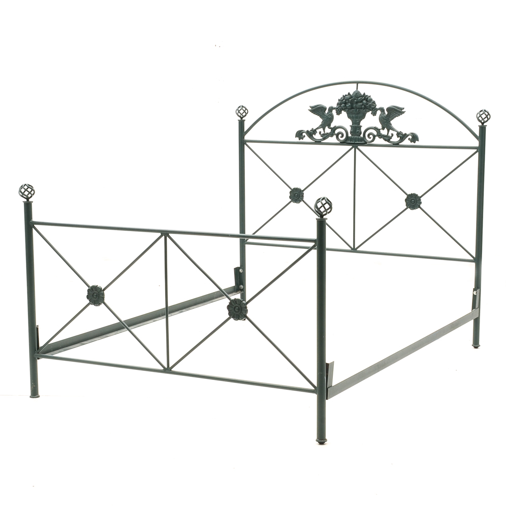 Wrought Iron Headboard and Footboard