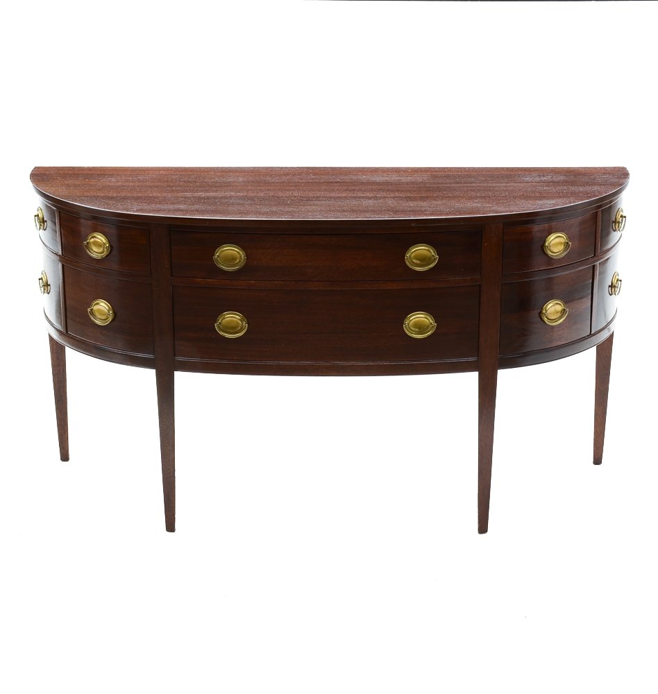 Federal Style Mahogany Demilune Sideboard