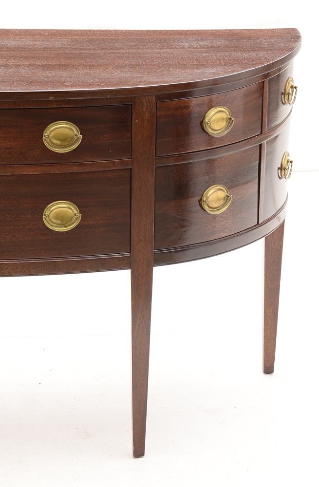 Federal Style Mahogany Demilune Sideboard