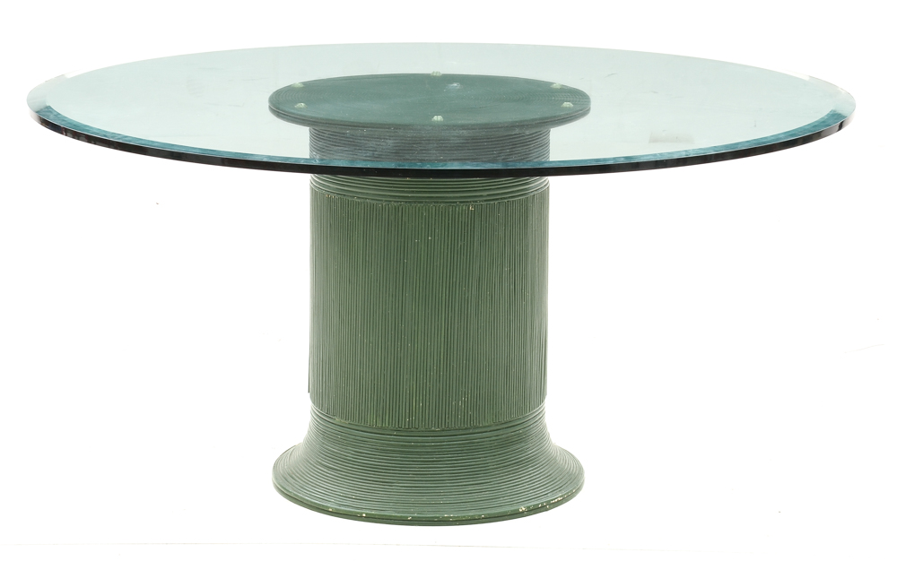 Circular Glass Top Dining Table with Chairs