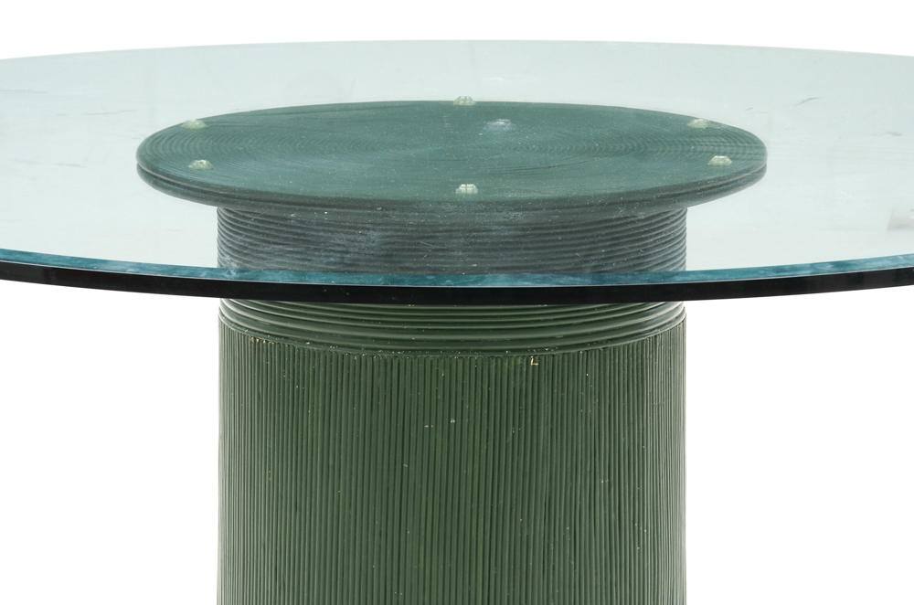 Circular Glass Top Dining Table with Chairs