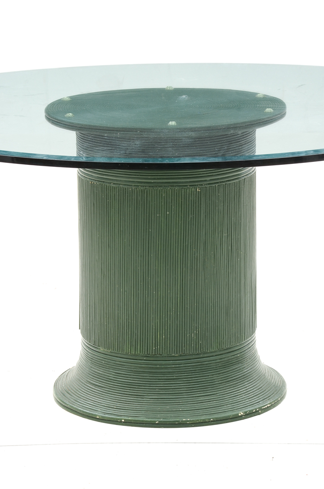Circular Glass Top Dining Table with Chairs
