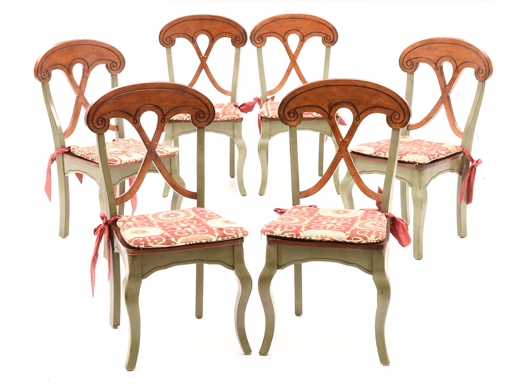 Circular Glass Top Dining Table with Chairs