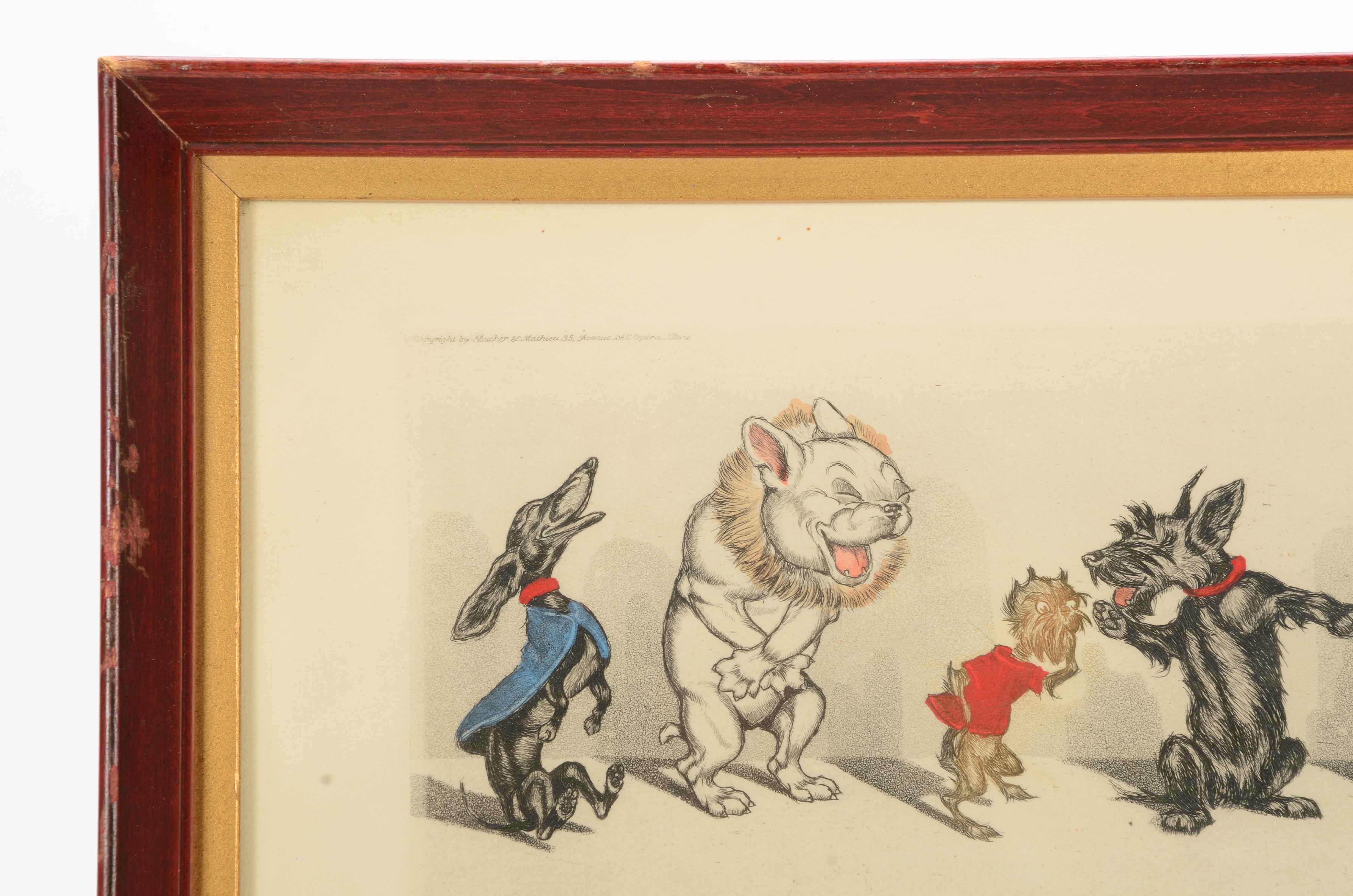 Boris O'Klein Hand-colored Etching with Aquatint"De Sans Interdit!"