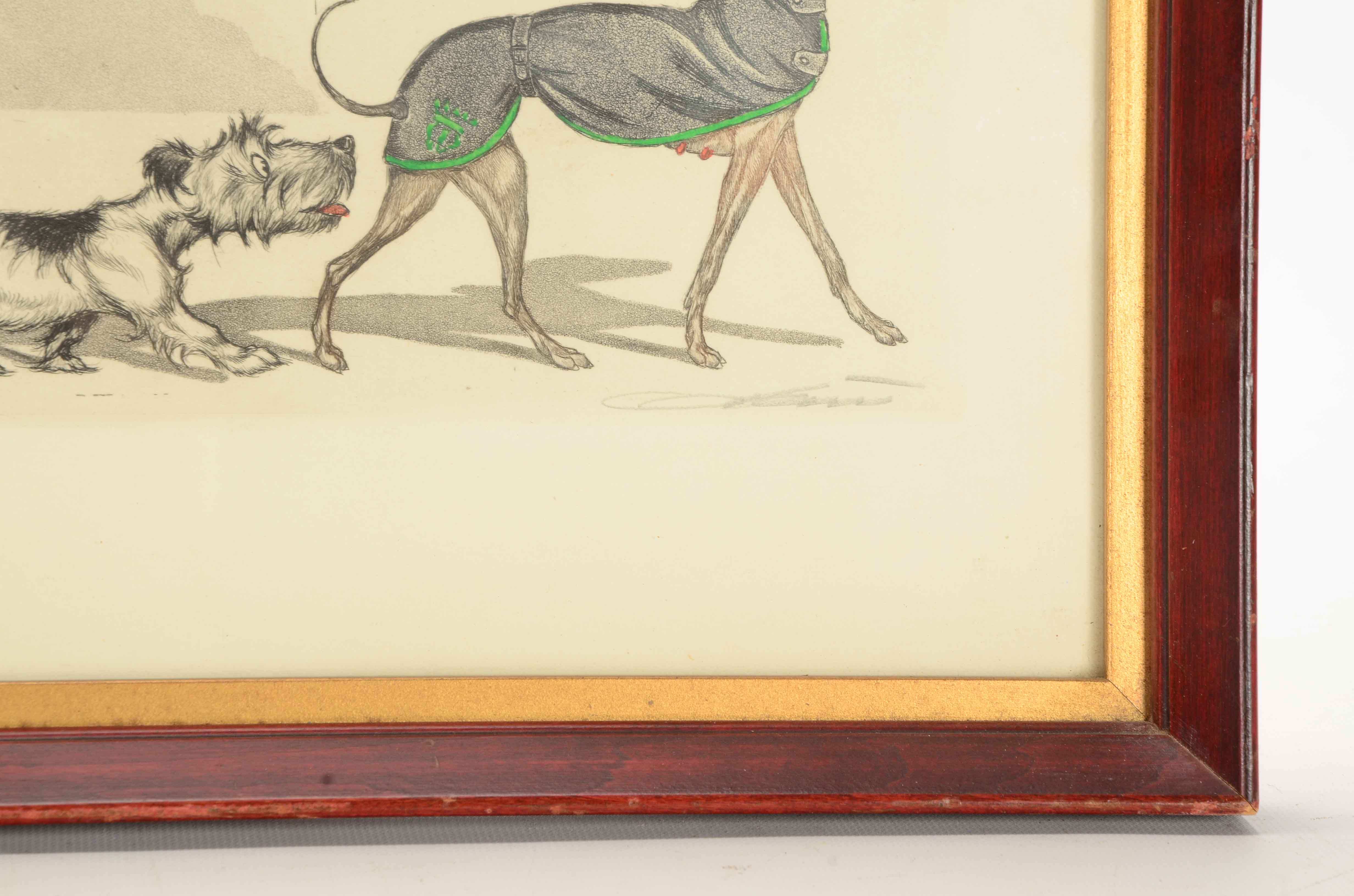 Boris O'Klein Hand-colored Etching with Aquatint"De Sans Interdit!"