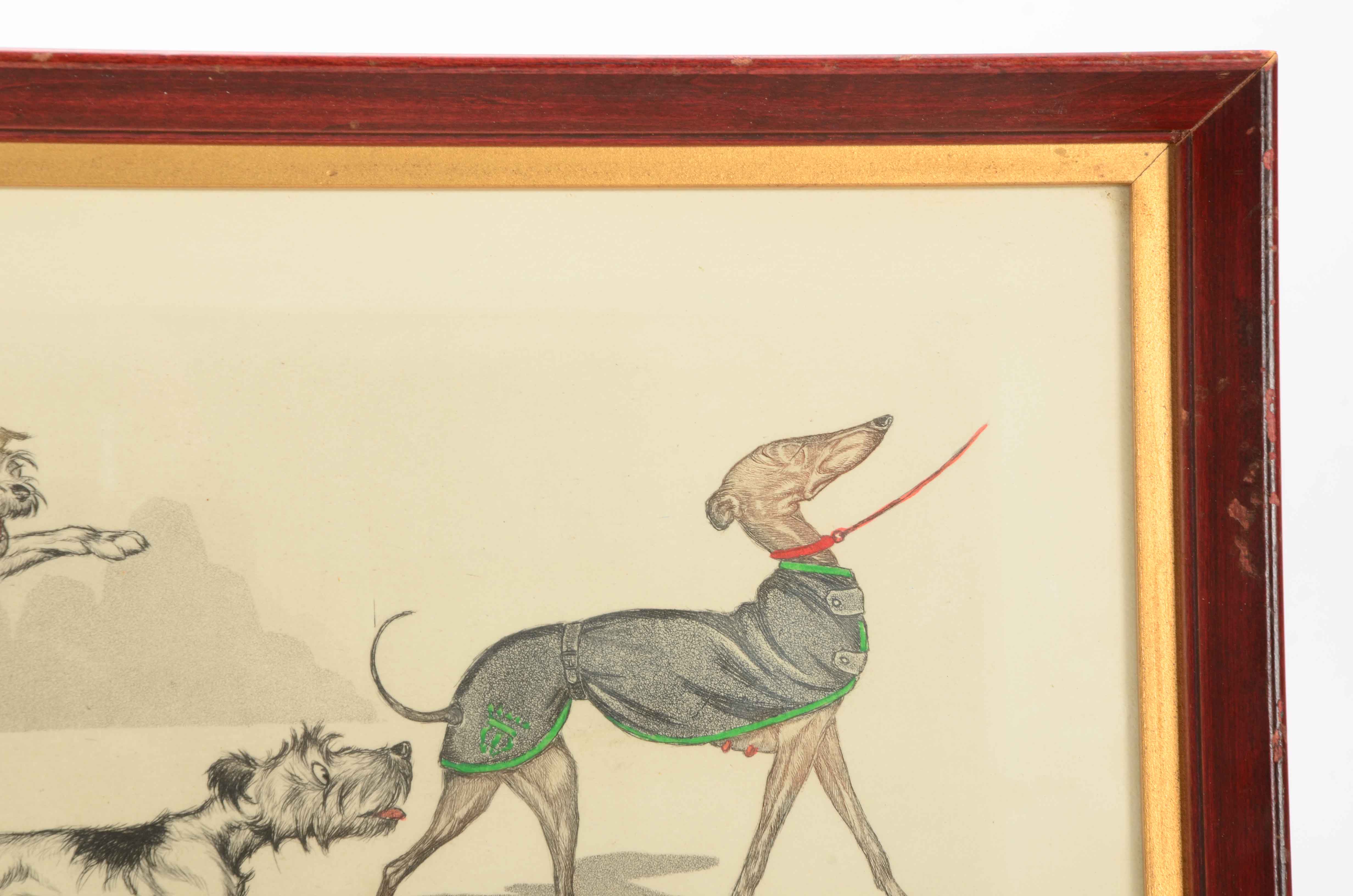 Boris O'Klein Hand-colored Etching with Aquatint"De Sans Interdit!"