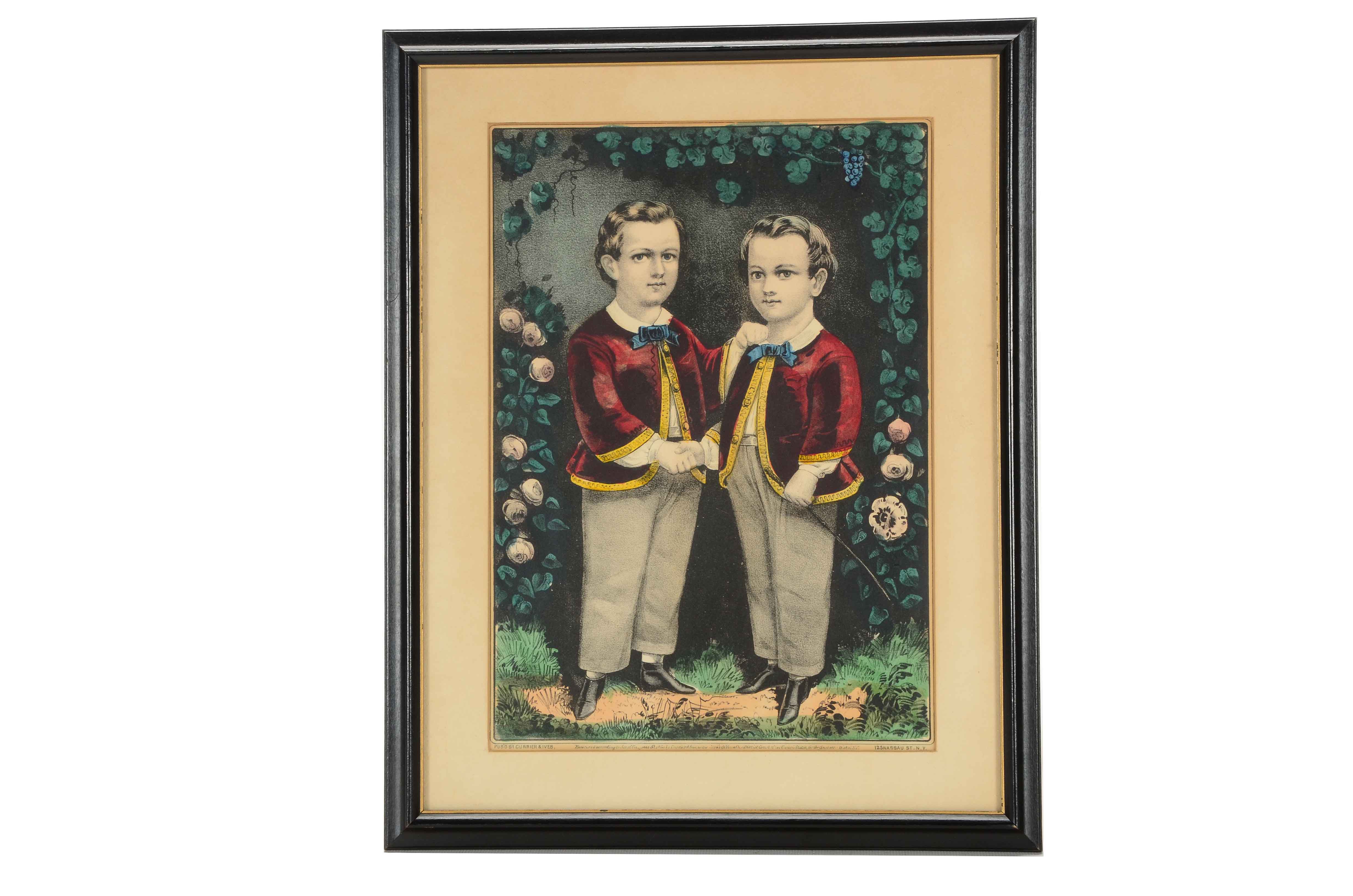Two Currier & Ives Hand-colored Lithographs