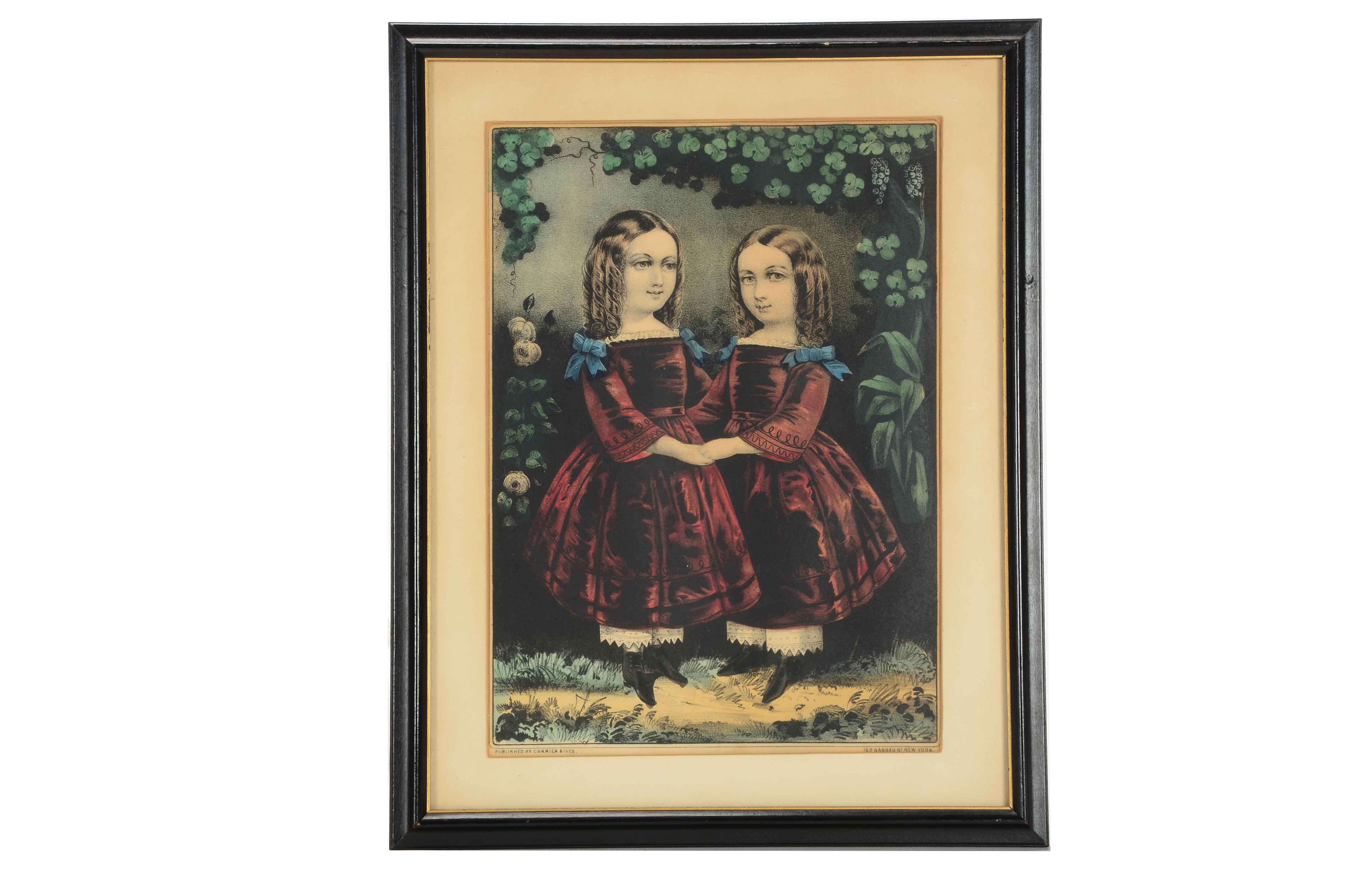 Two Currier & Ives Hand-colored Lithographs
