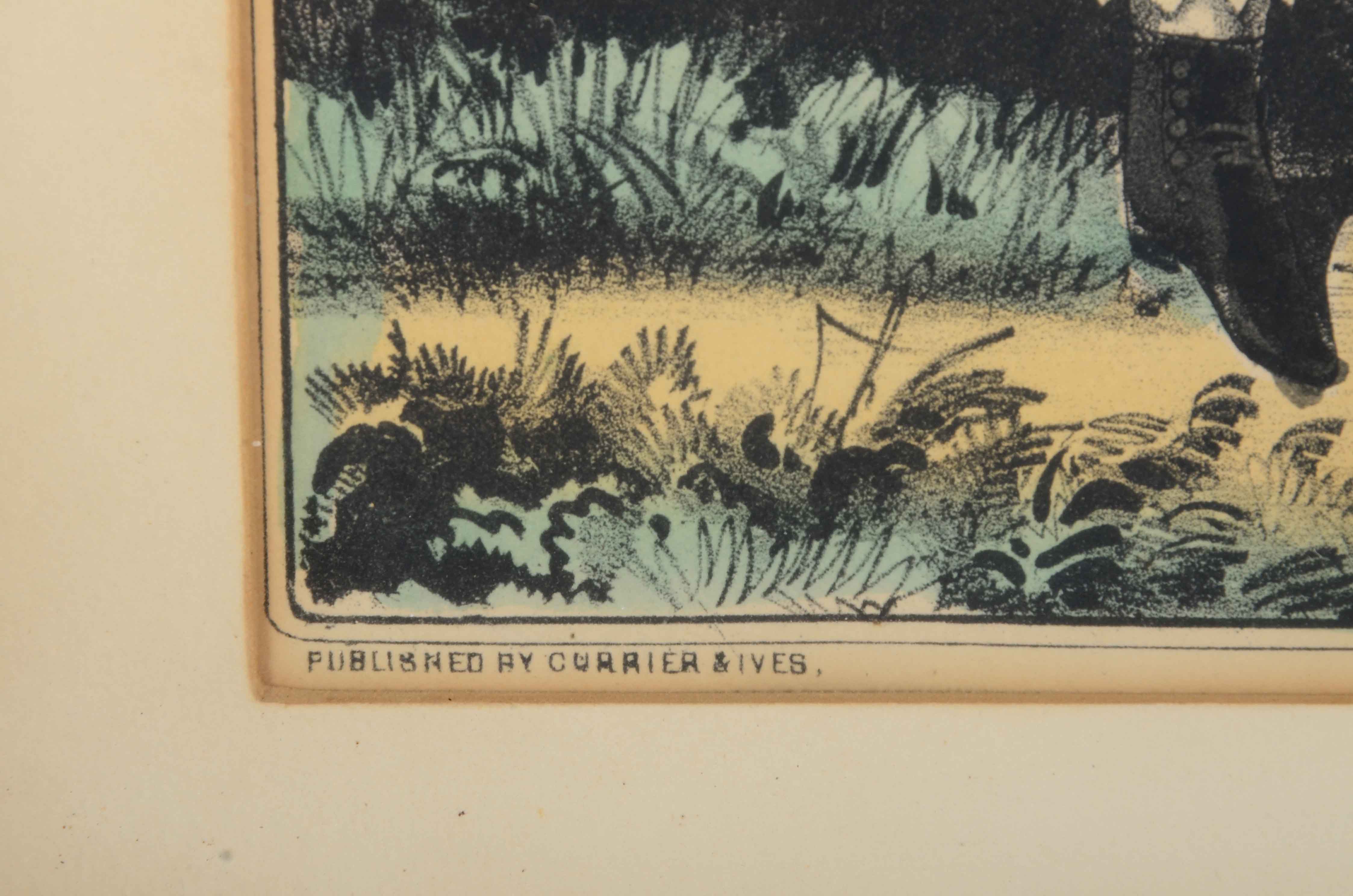 Two Currier & Ives Hand-colored Lithographs