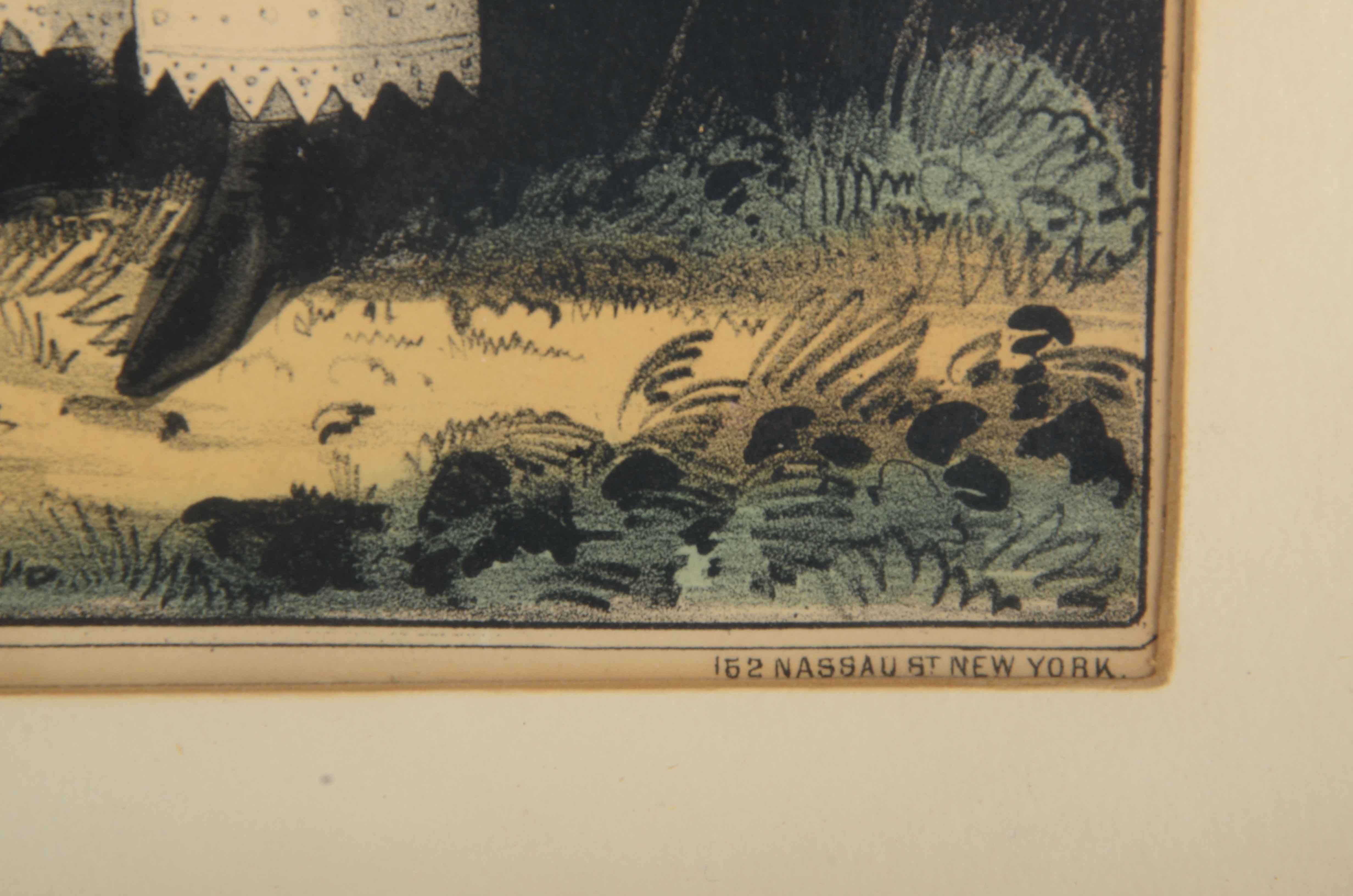 Two Currier & Ives Hand-colored Lithographs