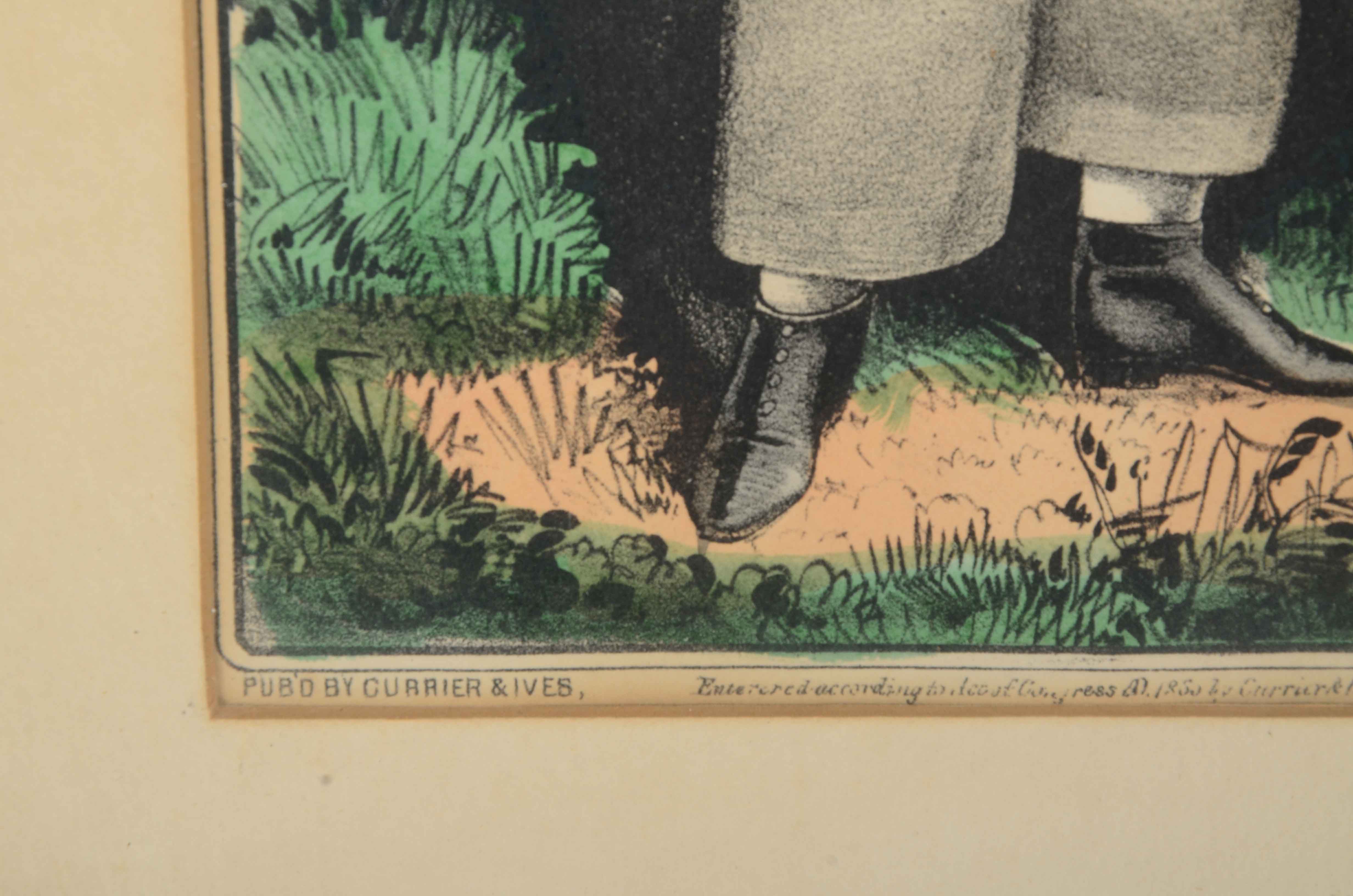 Two Currier & Ives Hand-colored Lithographs